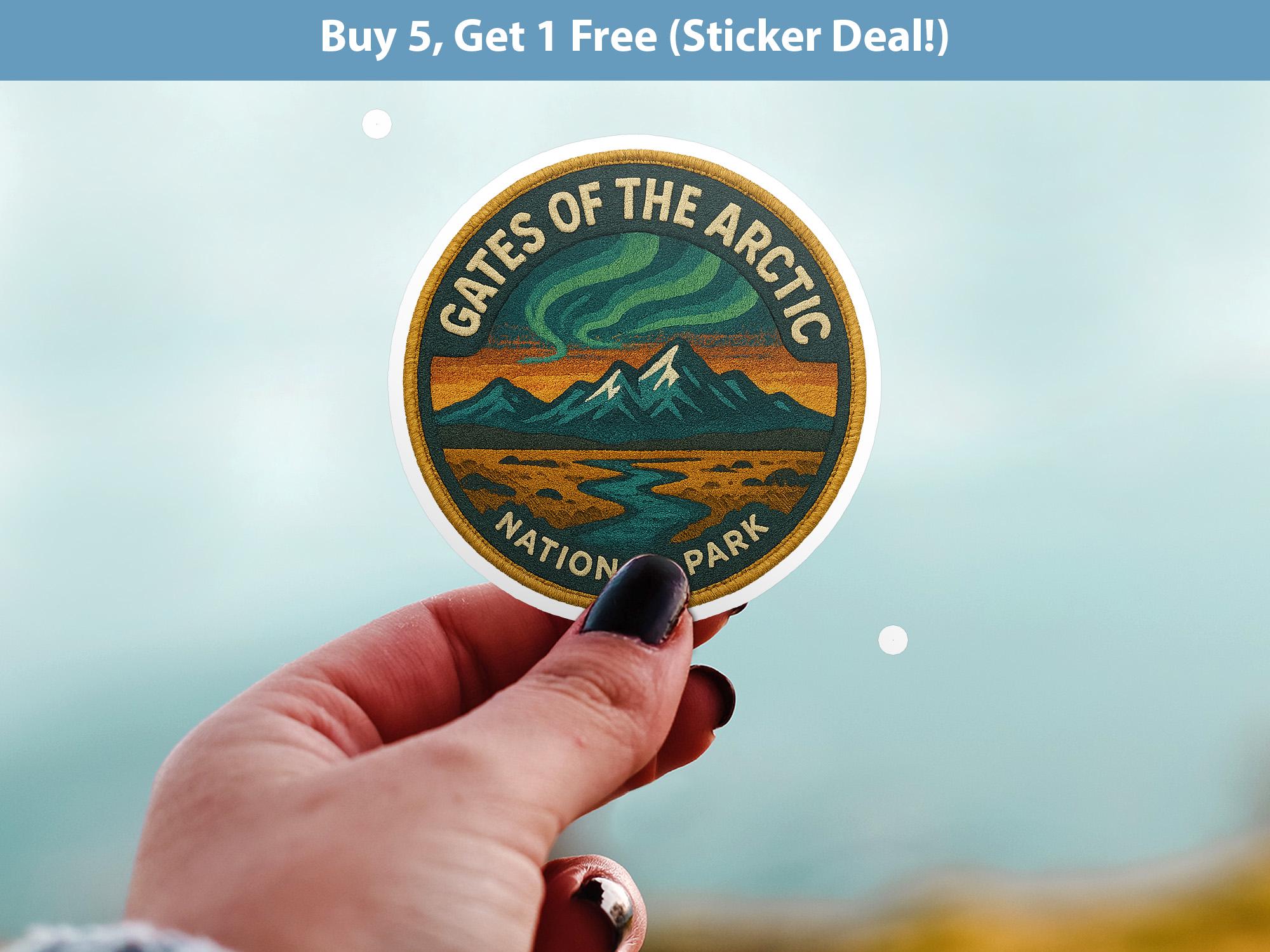 Gates of Arctic National Park Sticker, Retro Vinyl Waterproof Decal, Vintage USA Travel Collection