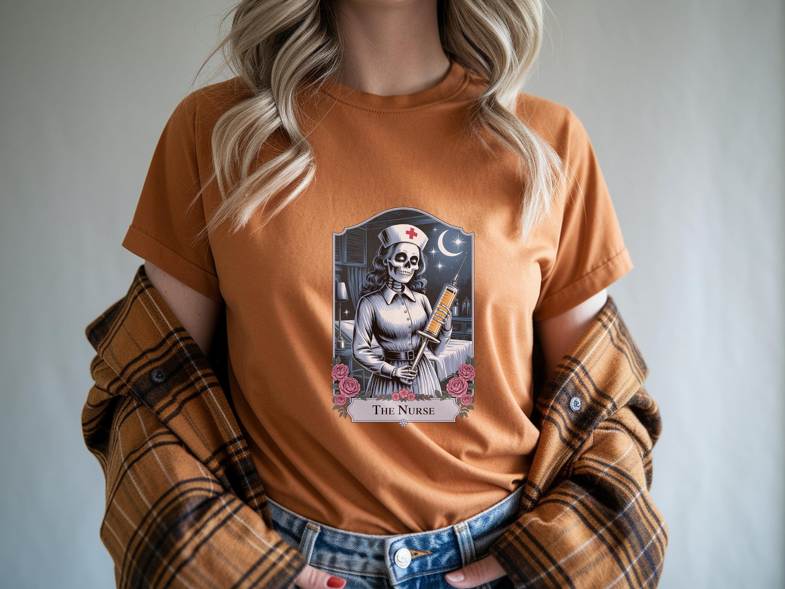 Skeleton Nurse Halloween Sweatshirt: Spooky Gothic RN Apparel