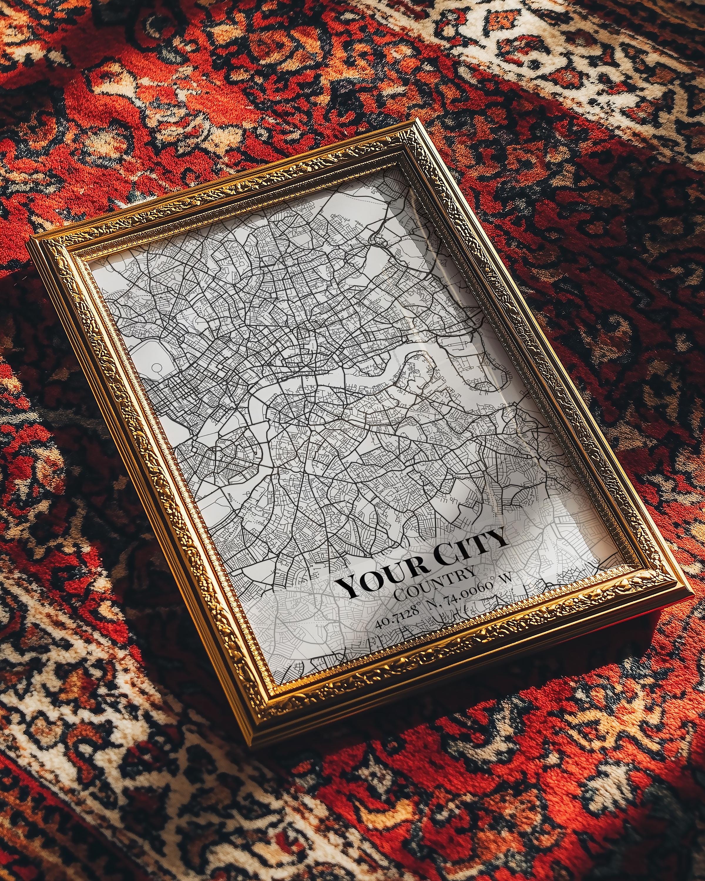 Custom City Map, Personalized Any City Map Wall art Digital & Print