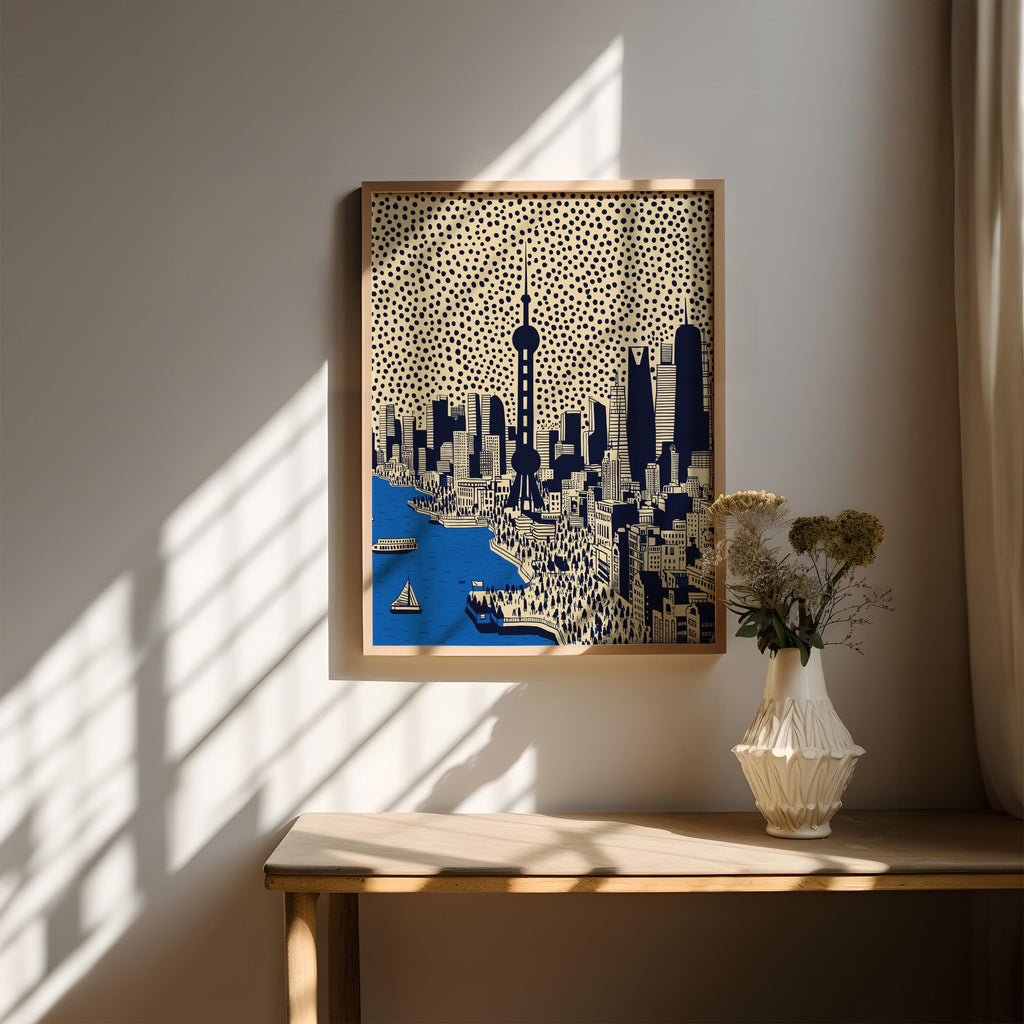 Shanghai China Wall Art Print, Pop Art Modern Poster Travel gift Chinese