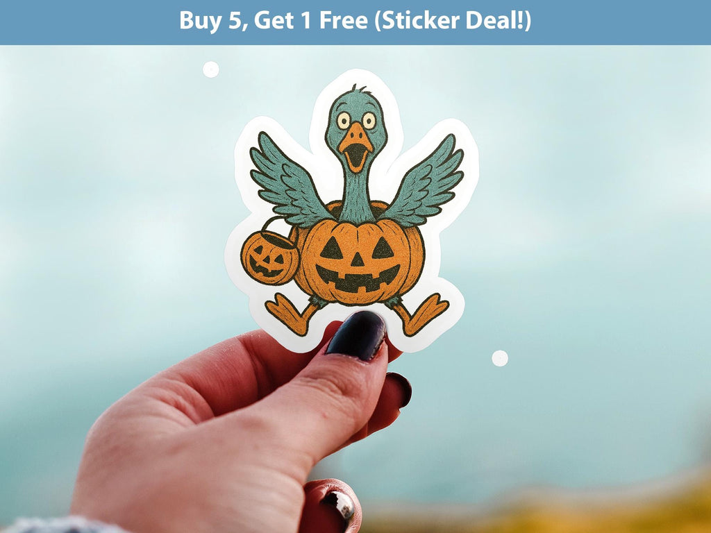 Boo Goose Sticker, Spooky Halloween Waterproof Decal for tumbler, kindle