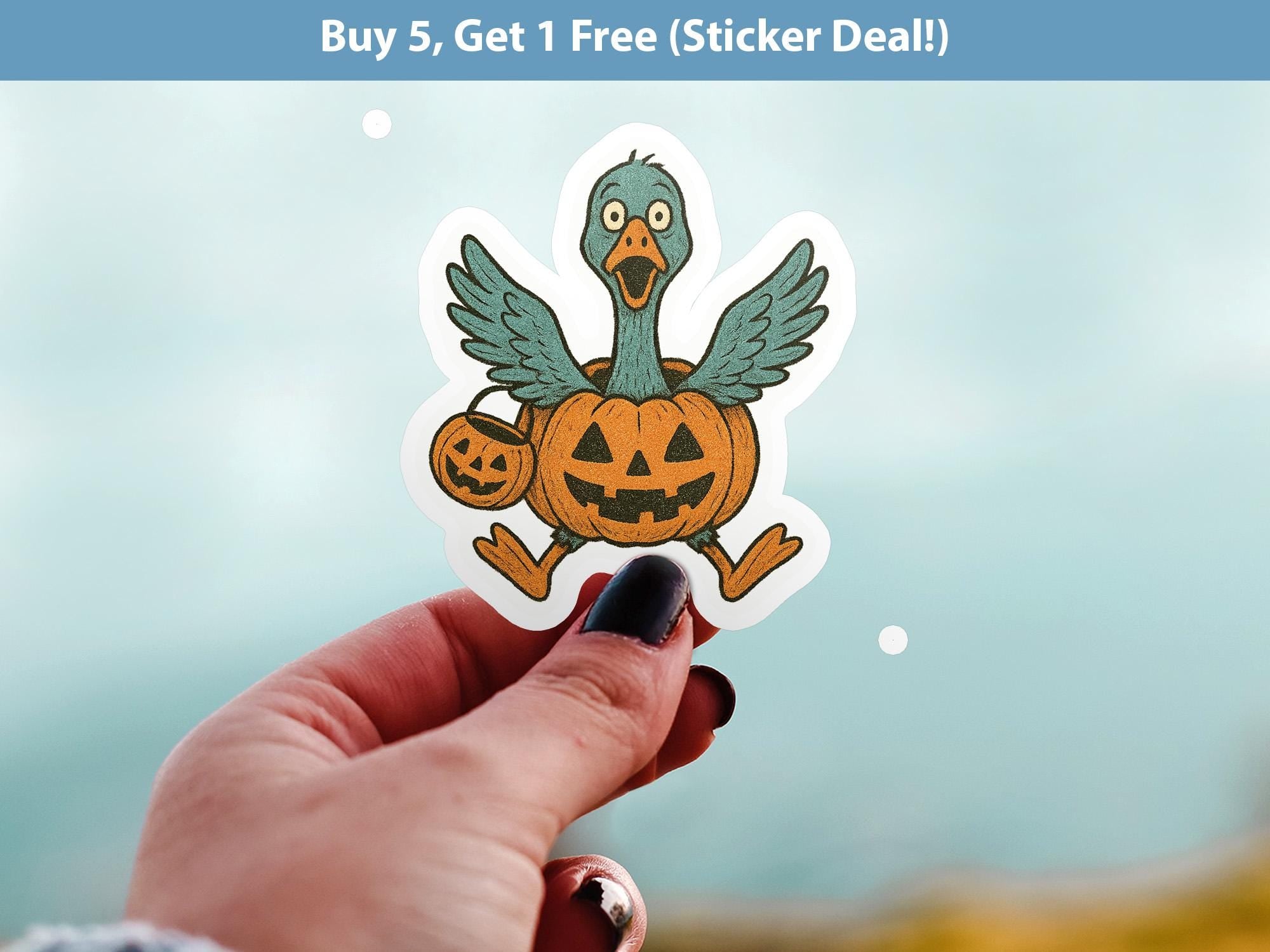 Boo Goose Sticker, Spooky Halloween Waterproof Decal for tumbler, kindle