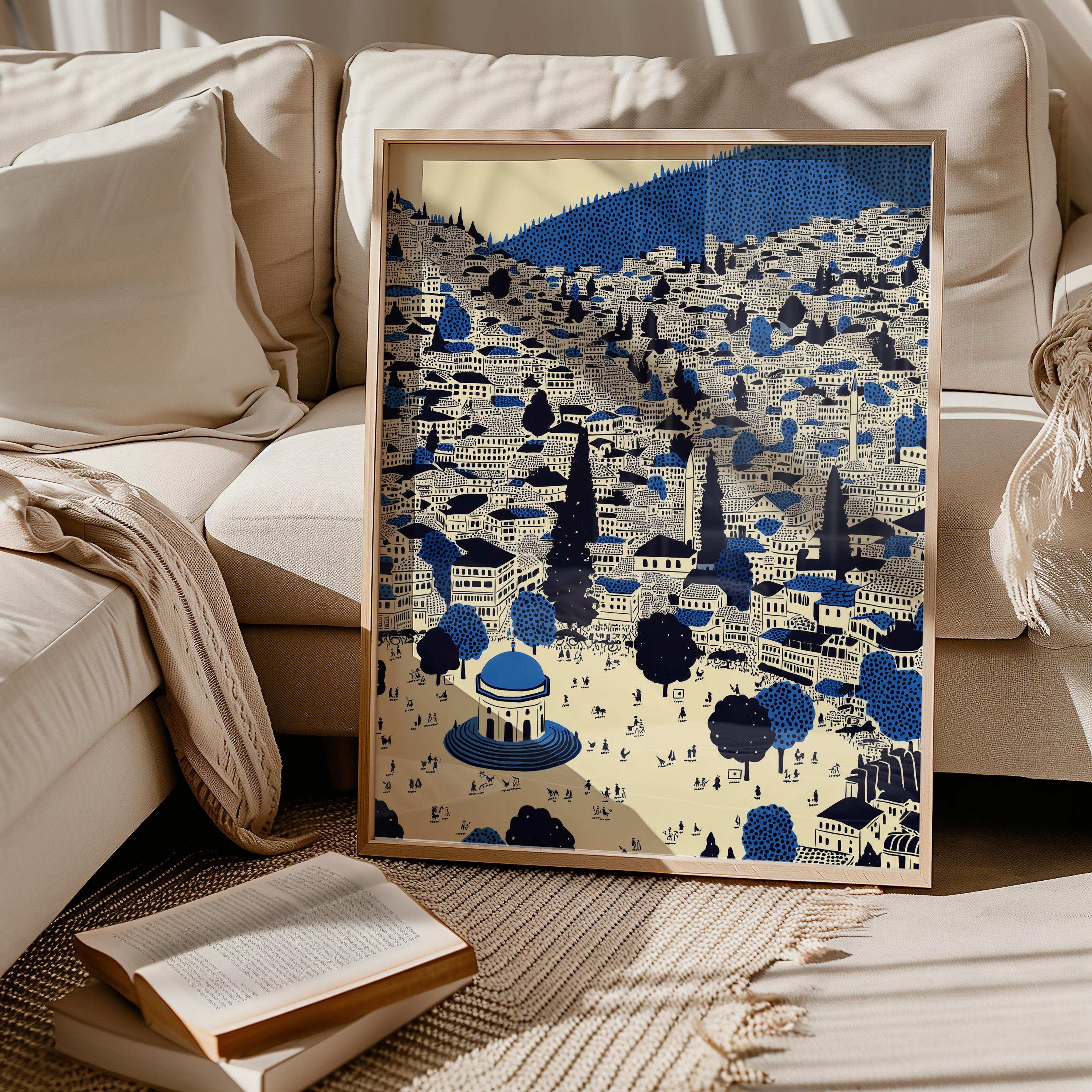 Sarajevo Wall Art Print, Pop Art Modern Poster Bosnia Travel Gift Canvas