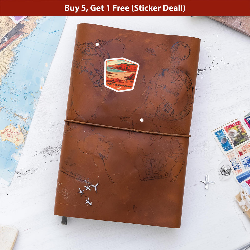 Prince Edward Island National Park Sticker, Vinyl Canada, Retro Water Bottle Decal Hiking