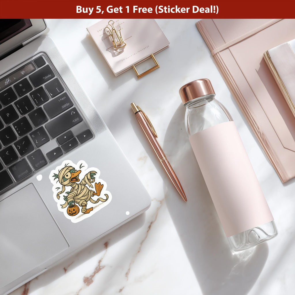 Zombie Goose Sticker, Spooky Halloween Waterproof Decal for tumbler, kindle