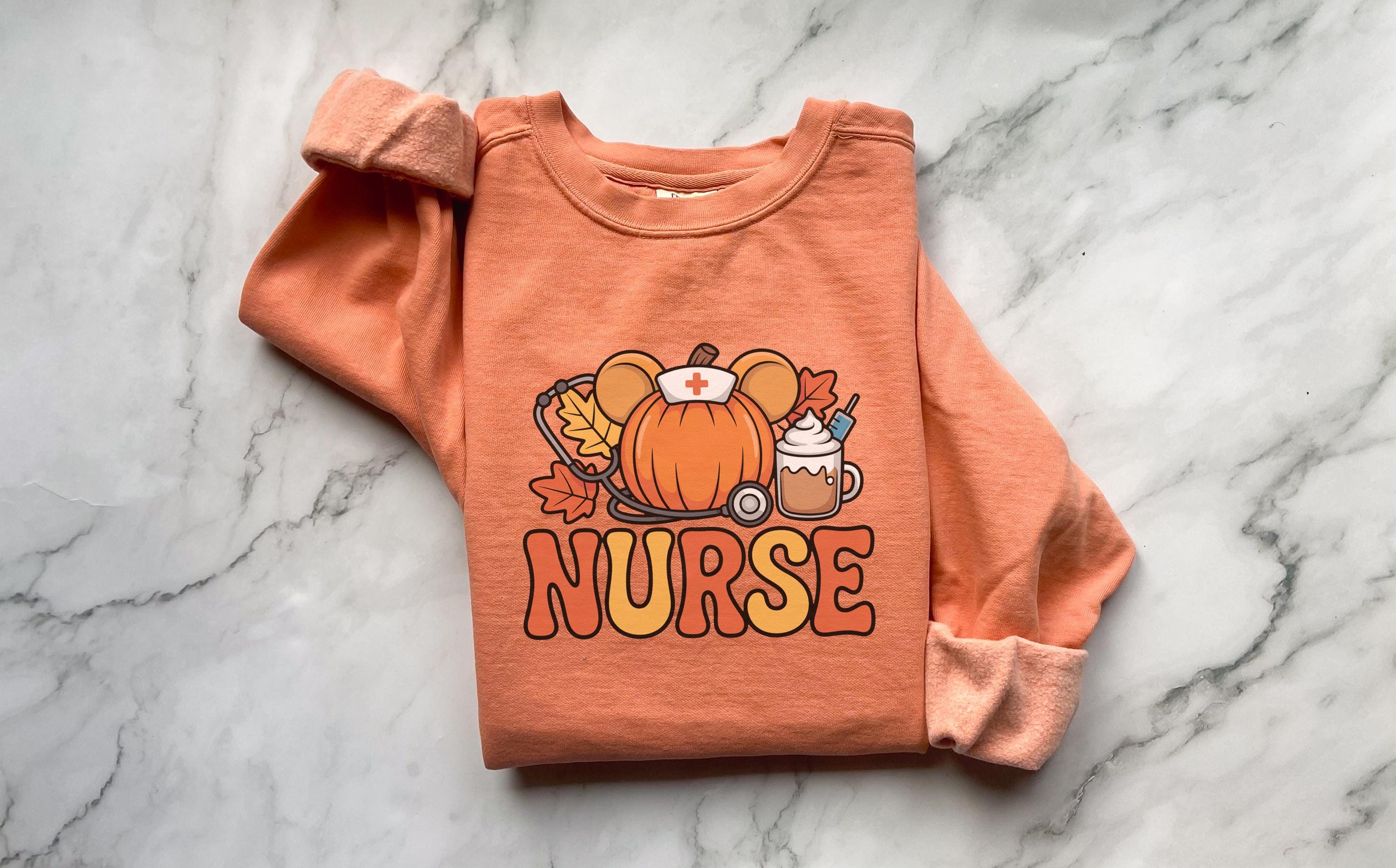 Halloween Nurse Comfort Colors Sweatshirt, Spooky Fall Pullover