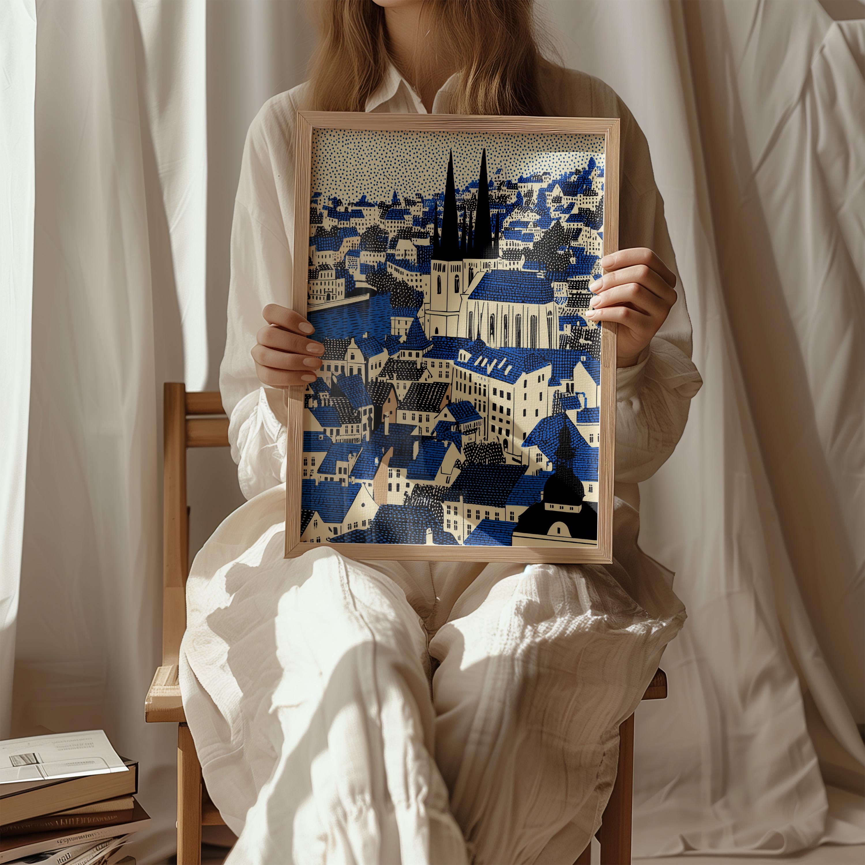 Prague Czech Republic Wall Art Print, Pop Art Large Size Poster Travel Gift Canvas