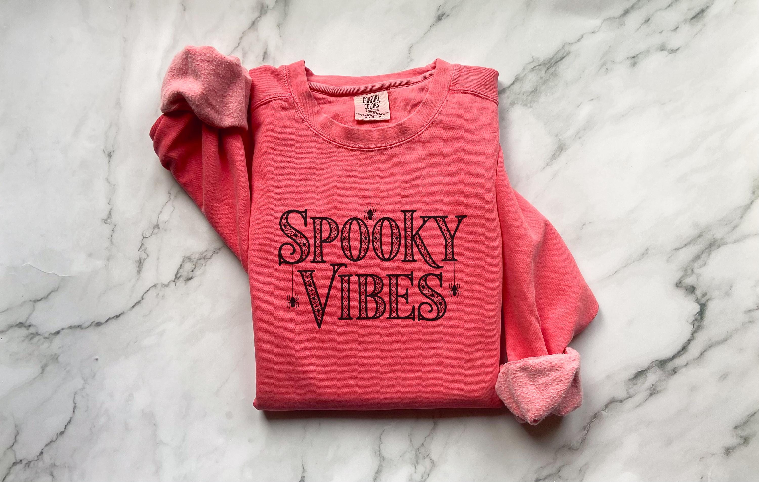 Spooky Vibes Halloween Sweatshirt, Halloween gift idea for her, him, Spooky season shirt, Funny hoodie for halloween and Fall
