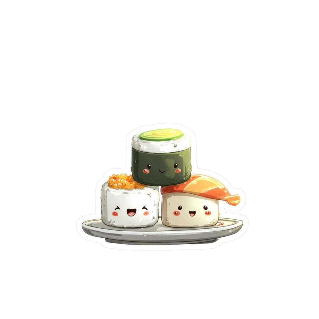 Sushi Kawaii Sticker: Waterproof Vinyl Decal for Laptop & Tumbler