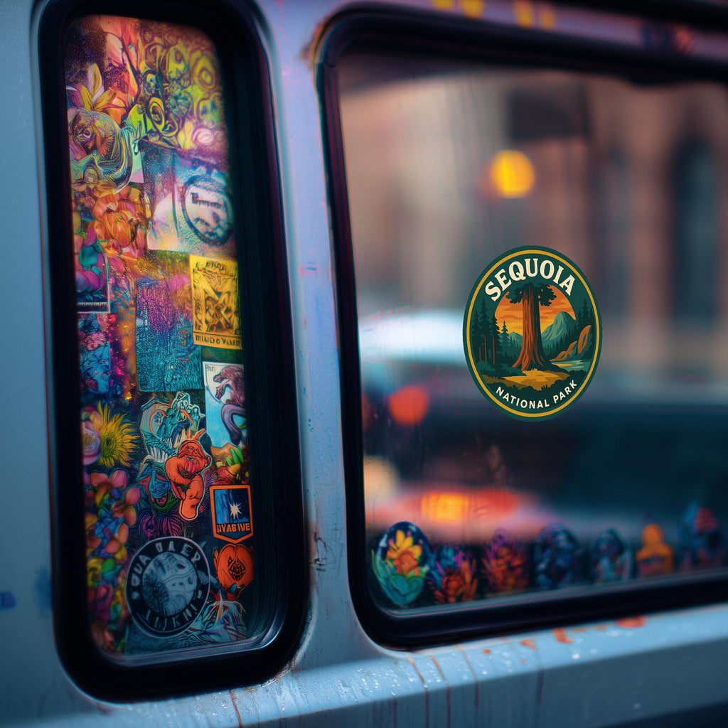 Sequoia National Park Car Sticker, Retro Vinyl Decal Bumper Sticker, Vintage Waterproof Camping