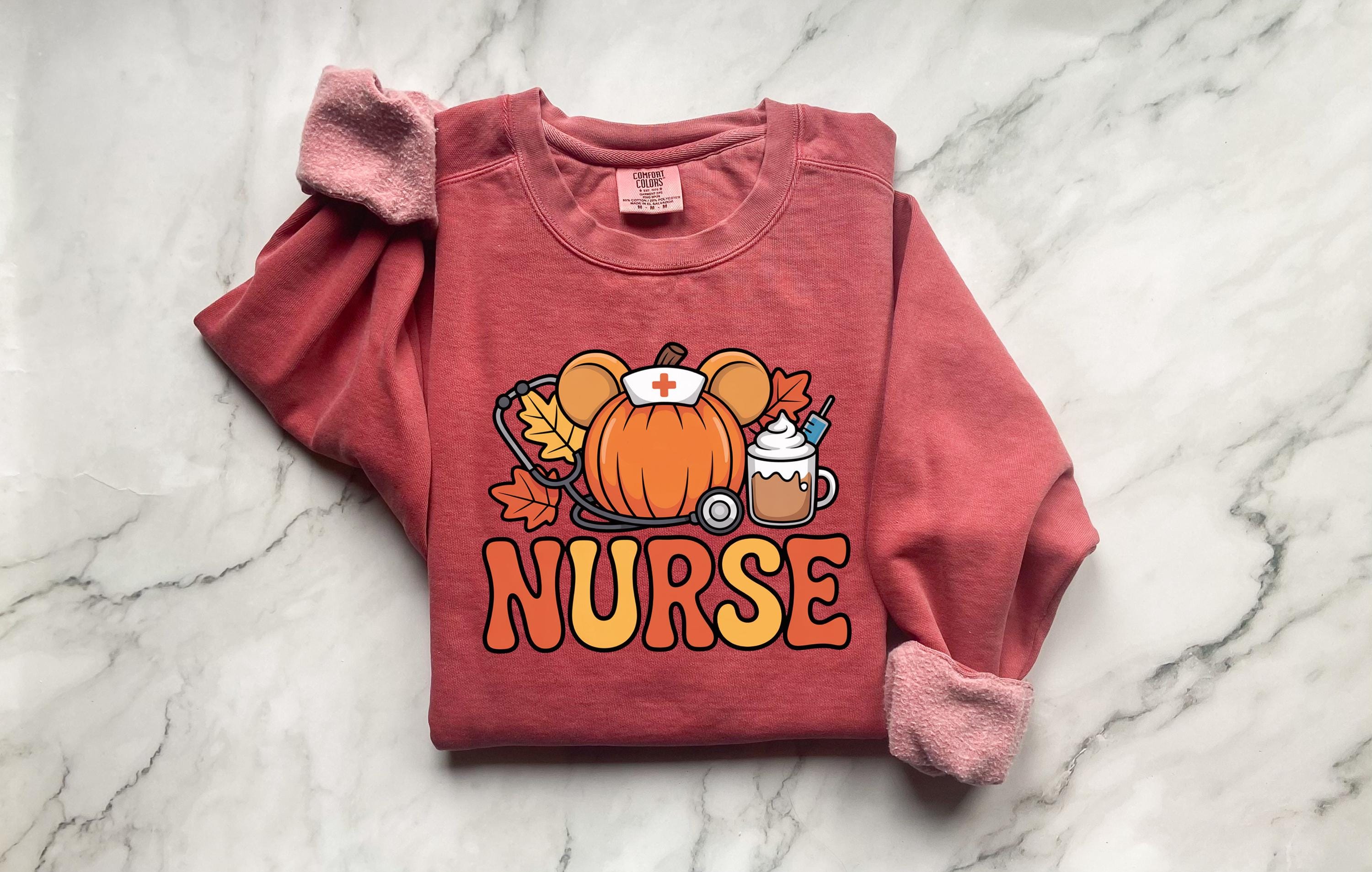 Halloween Nurse Comfort Colors Sweatshirt, Spooky Fall Pullover