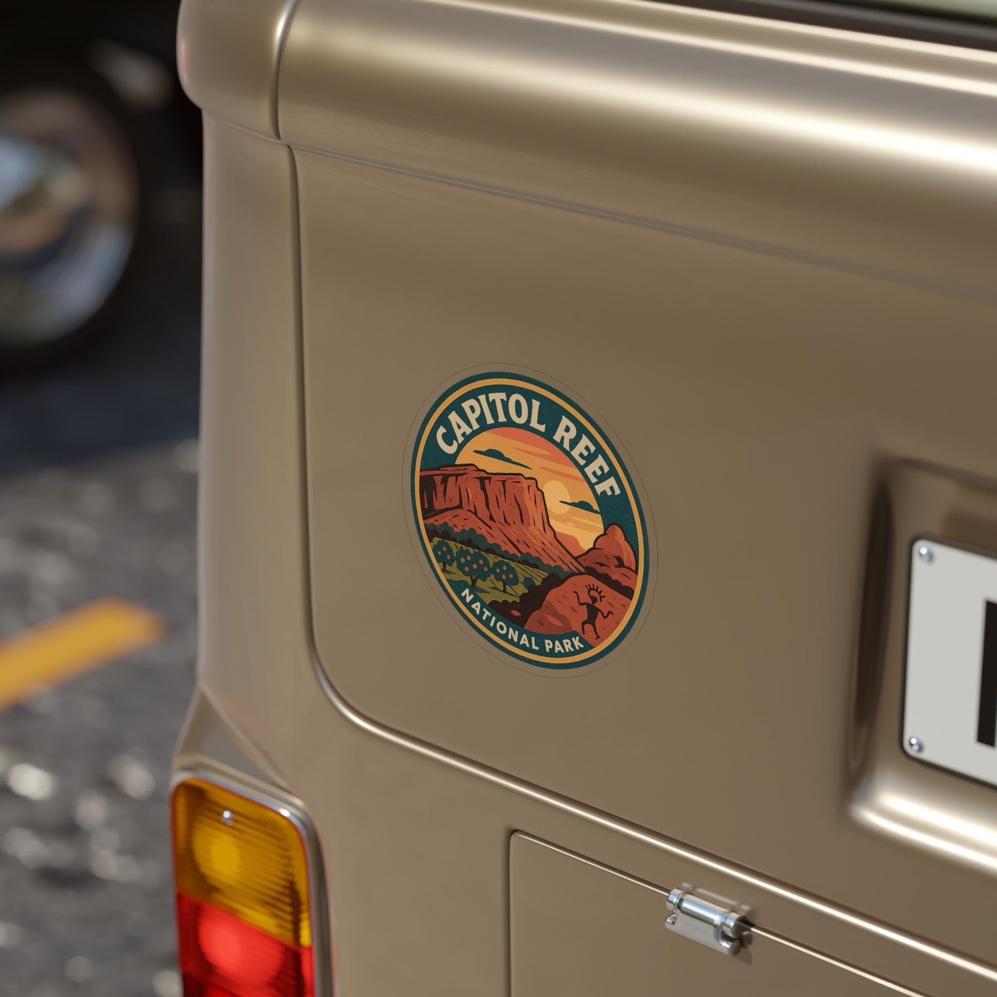Capitol Reef National Park Car Sticker, Retro Vinyl Decal Bumper Sticker, Vintage Waterproof Camping