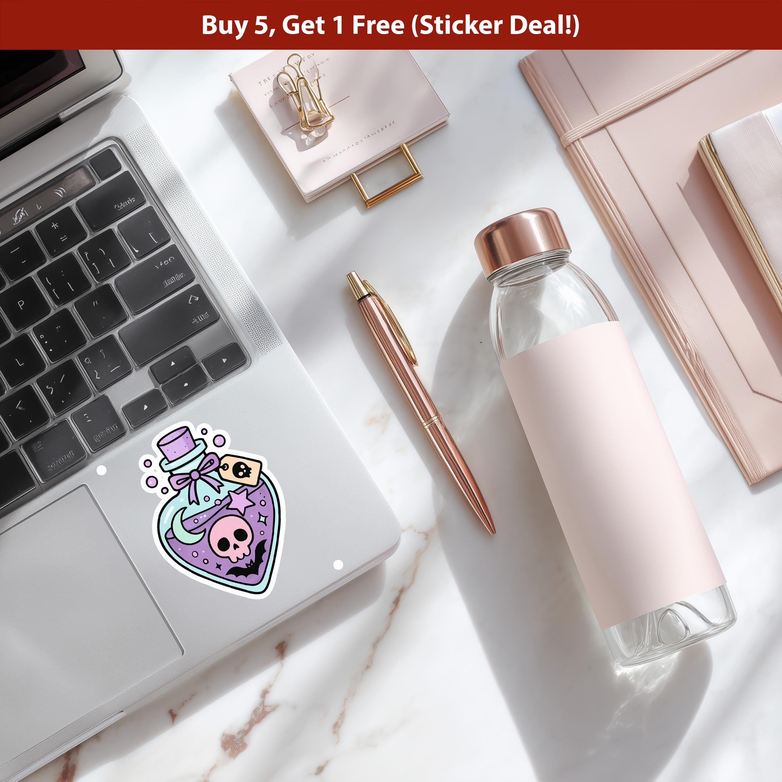 Halloween Pastel Goth Potion Sticker, Cute  Kawaii Halloween Spooky Vinyl Decal
