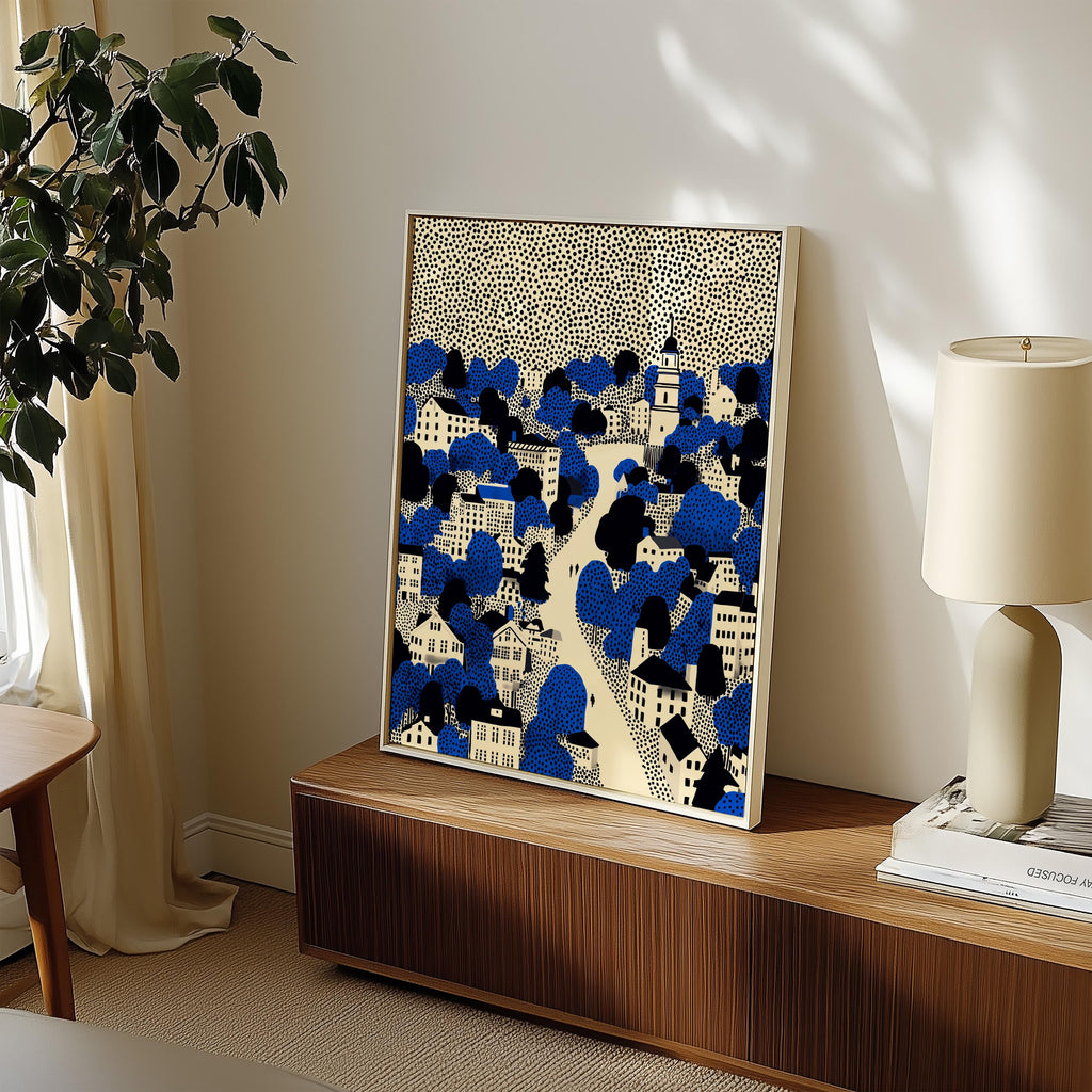 Boston Massachusetts Wall Art Print, Pop Art Modern Poster Travel Gift Canvas