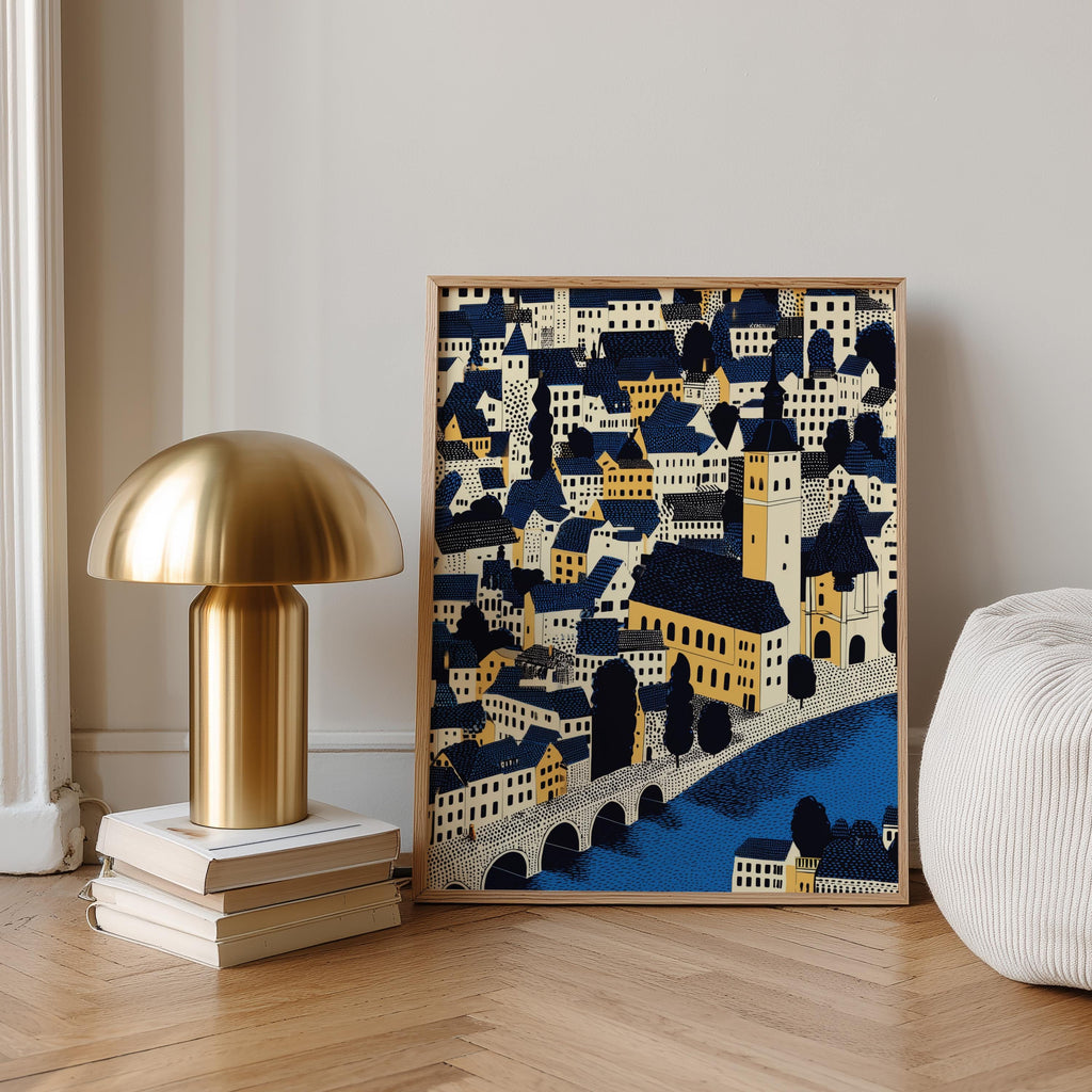 Heidelberg Germany Wall Art Print, Pop Art Modern Poster Travel Gift Canvas