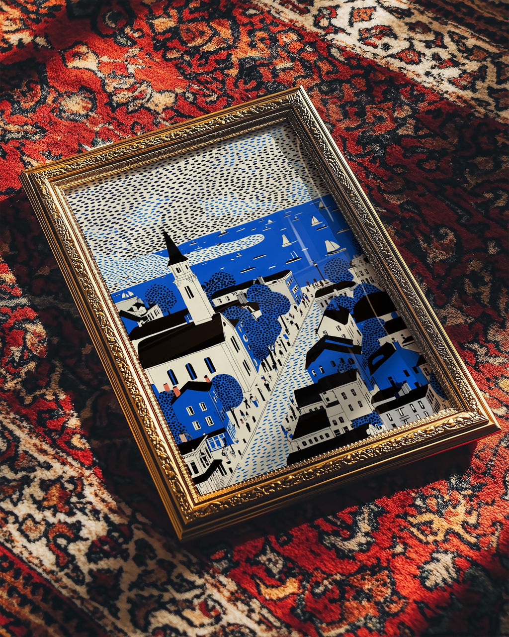 Burlington Vermont Print, Pop Art Modern Wall Art Poster Travel gift