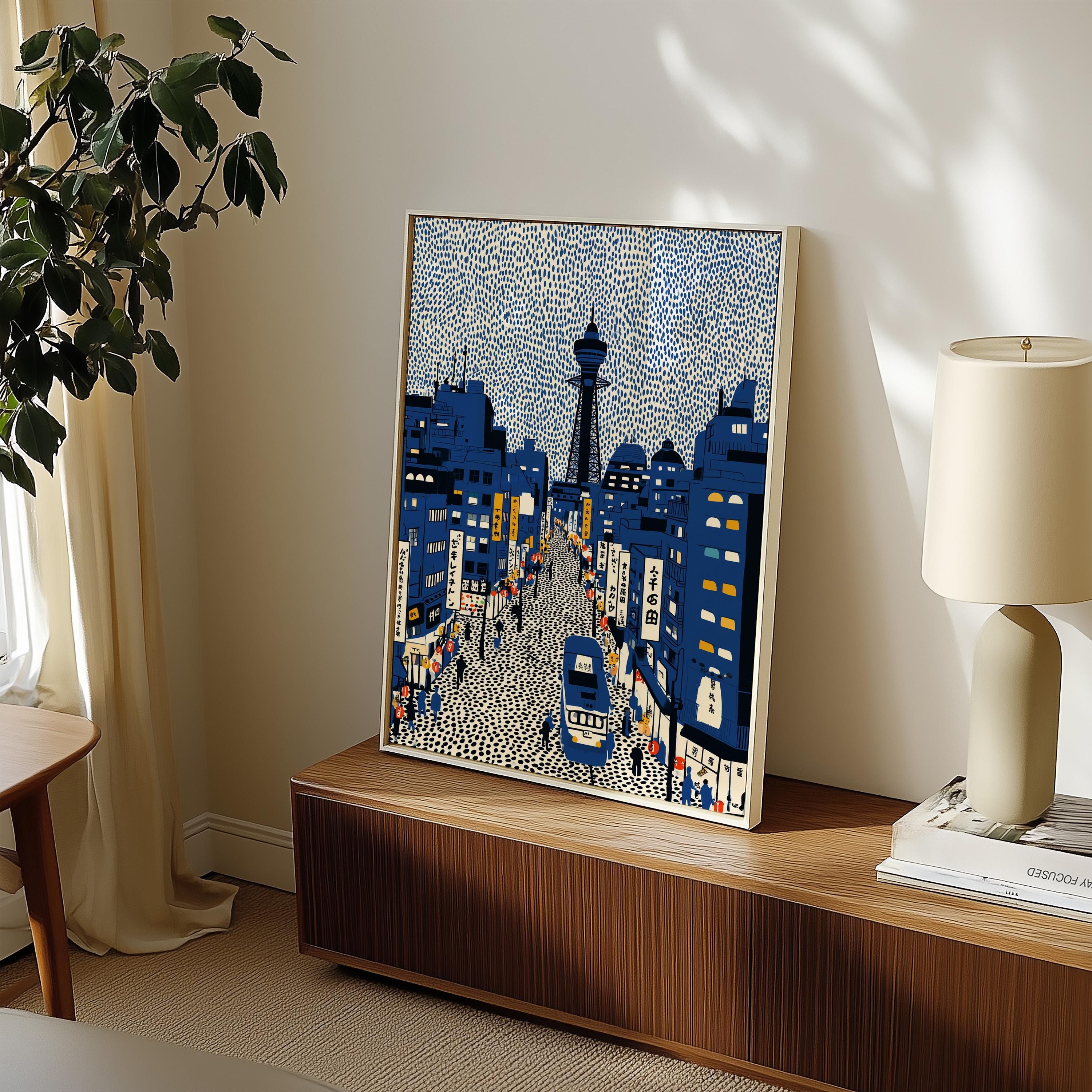 Osaka Japan Wall Art Print, Pop Art Modern Poster Japanese Travel Gift Canvas