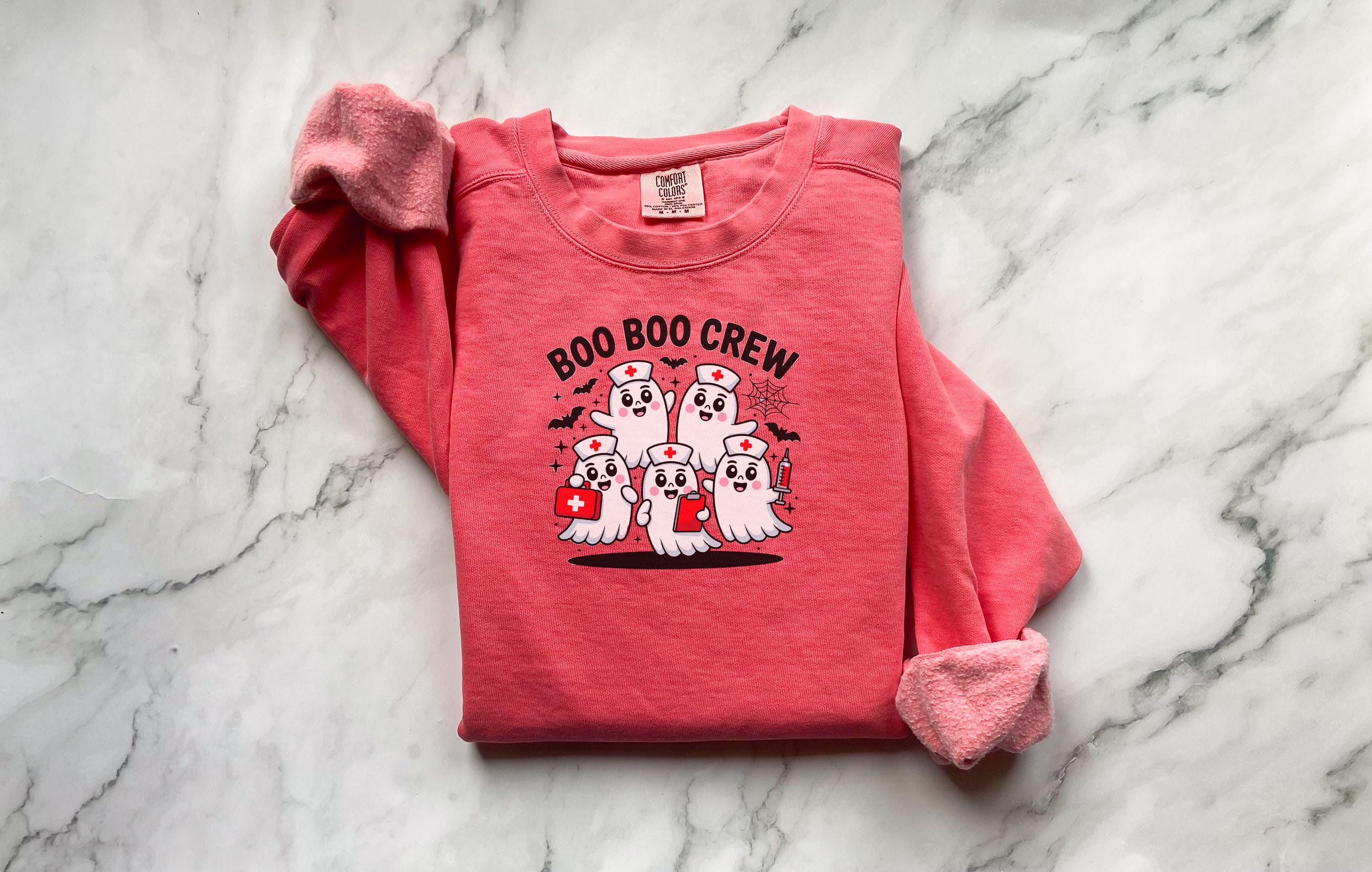 Cute Boo Boo Crew Halloween Nurse shirt, Medical crew Cute Ghost Sweatshirt, Funny Fall Spooky Season Gift for Nurse or Healthcare Worker