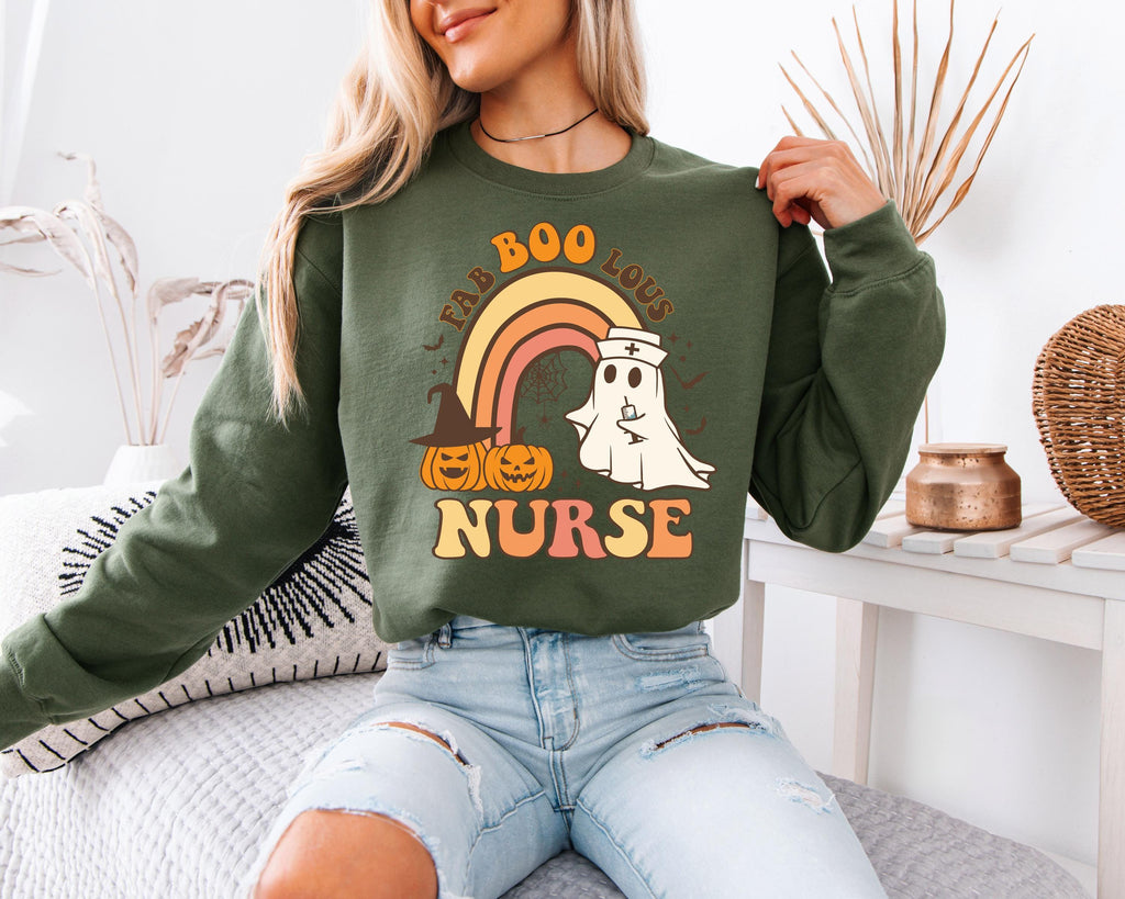 Halloween Nurse Sweatshirt, Spooky Season Graphic Tee