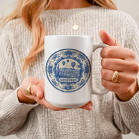 Albuquerque New Mexico Mug, Custom Delft Style cup, Personalized Vintage Travel City Gift