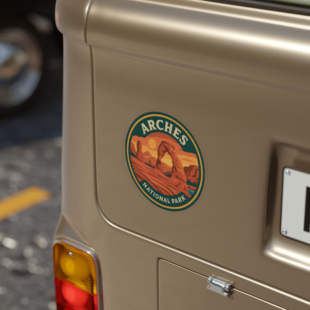 Arches National Park Car Sticker, Retro Vinyl Decal Bumper Sticker, Vintage Waterproof Camping