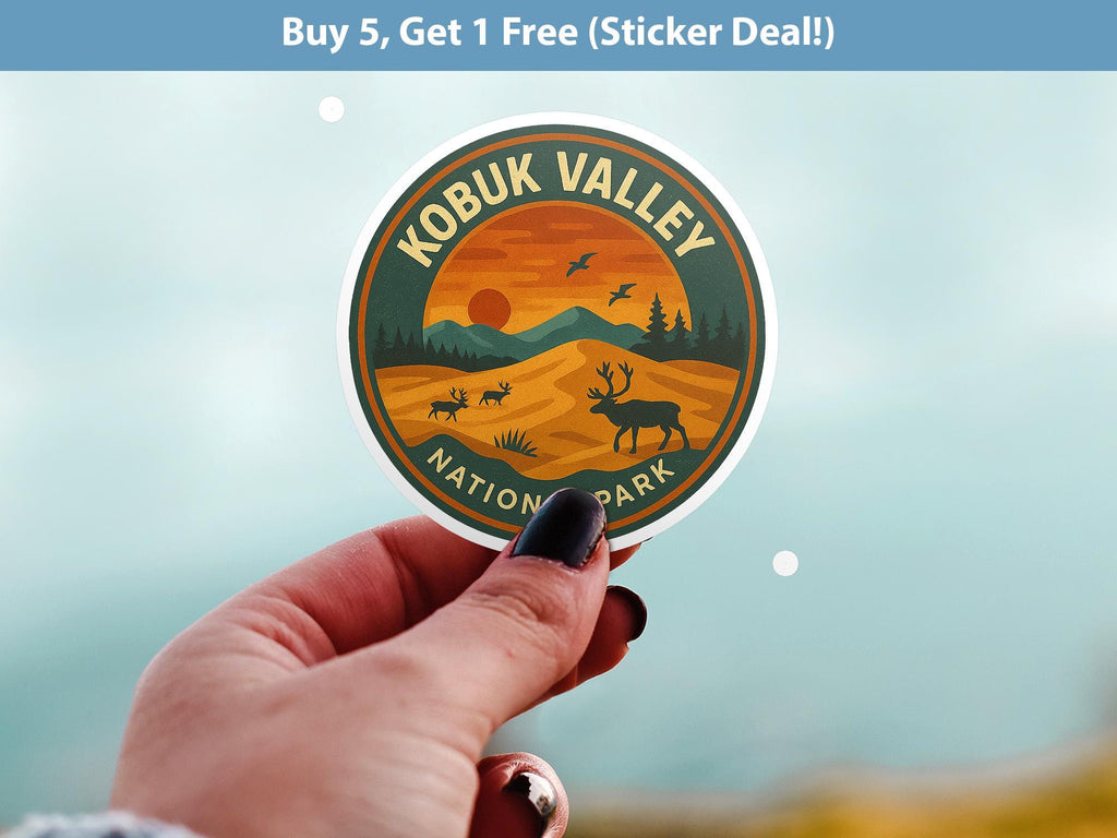 Kobuk Valley National Park Sticker, Retro Vinyl Waterproof Decal, Vintage USA Travel Collection