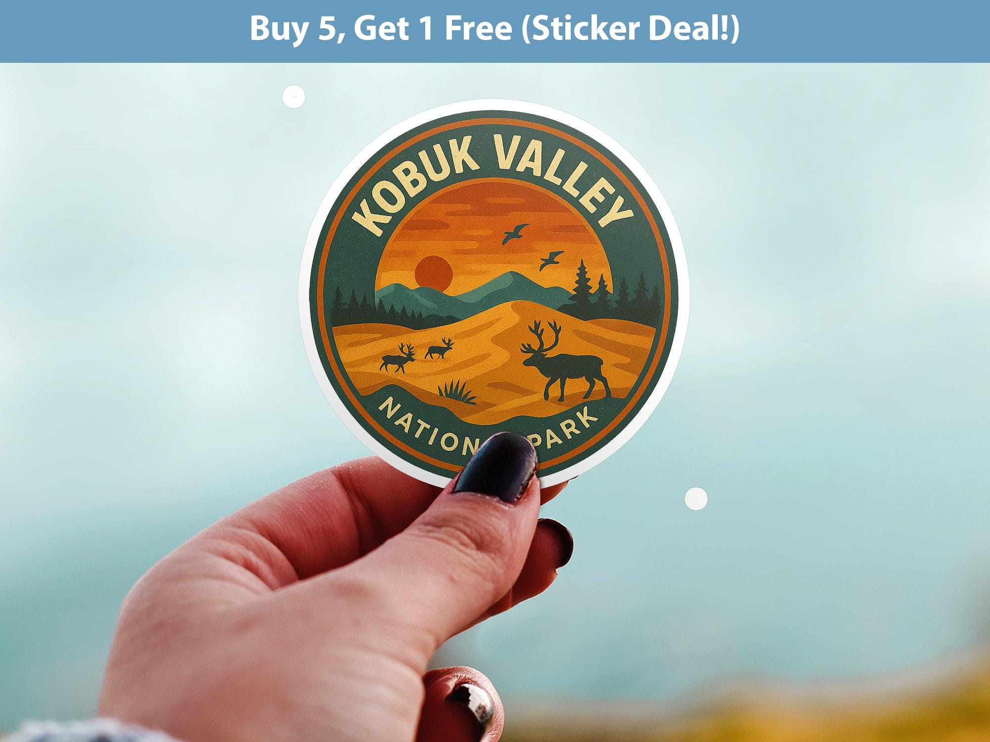 Kobuk Valley National Park Sticker, Retro Vinyl Waterproof Decal, Vintage USA Travel Collection
