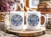 Albuquerque New Mexico Mug, Custom Delft Style cup, Personalized Vintage Travel City Gift