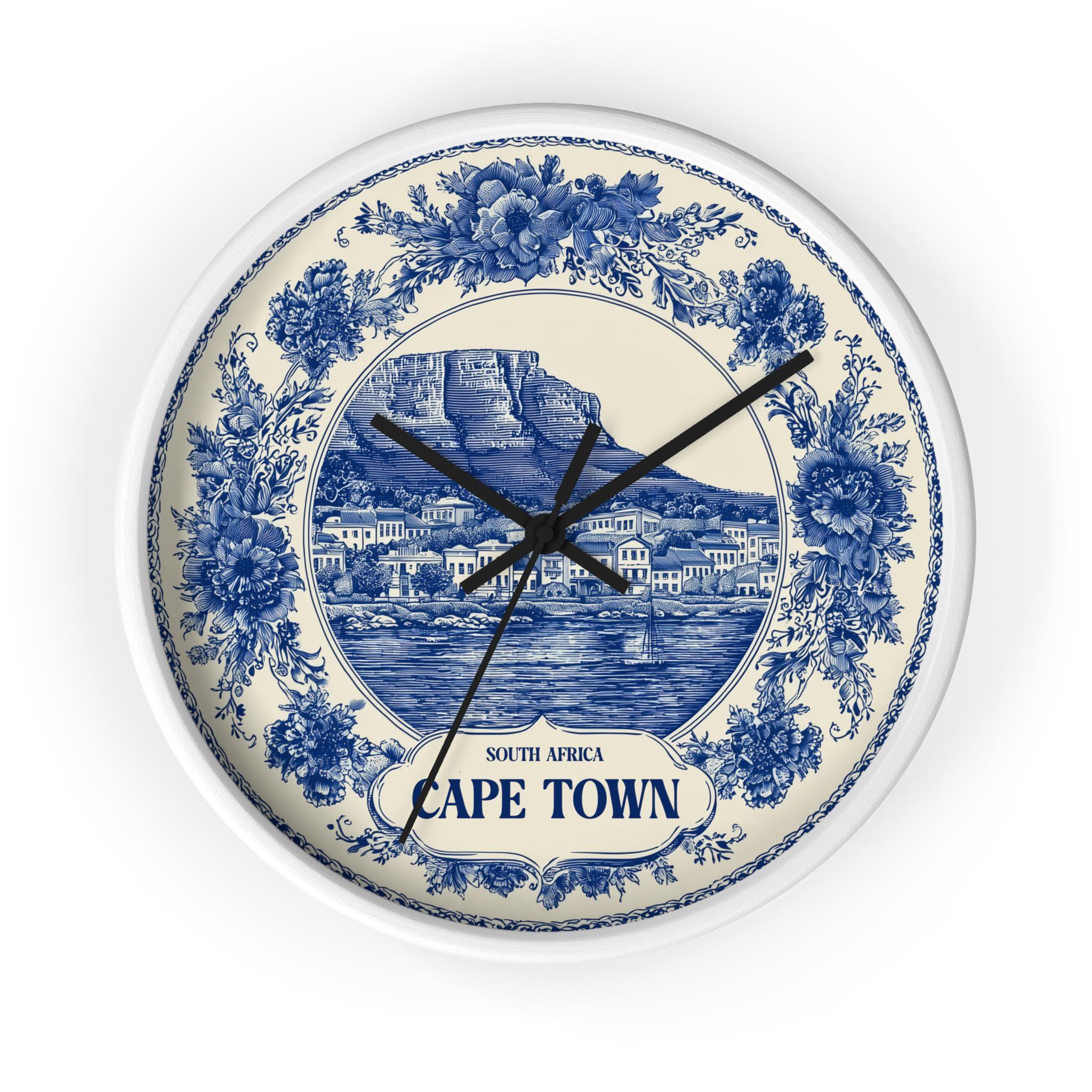 Cancun Mexico Wall Clock, Delf style Home Decor, Vintage City Travel Keepsake Art