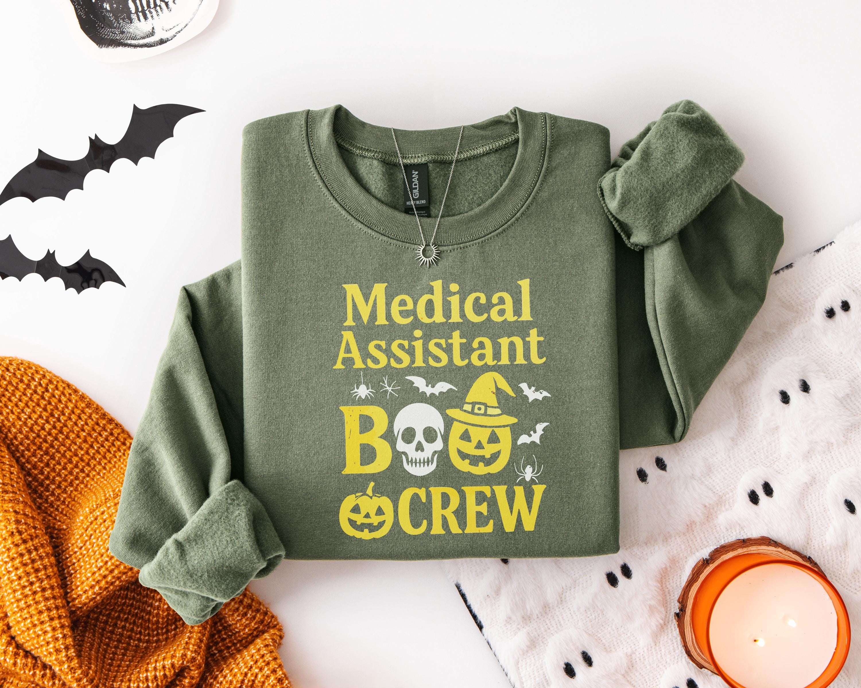 medical Assistant Boo Boo Crew, Holloween Shirt, Spooky Sweatshirt, Gift for Nurse, healthcare worker, Cozy Fall vibe