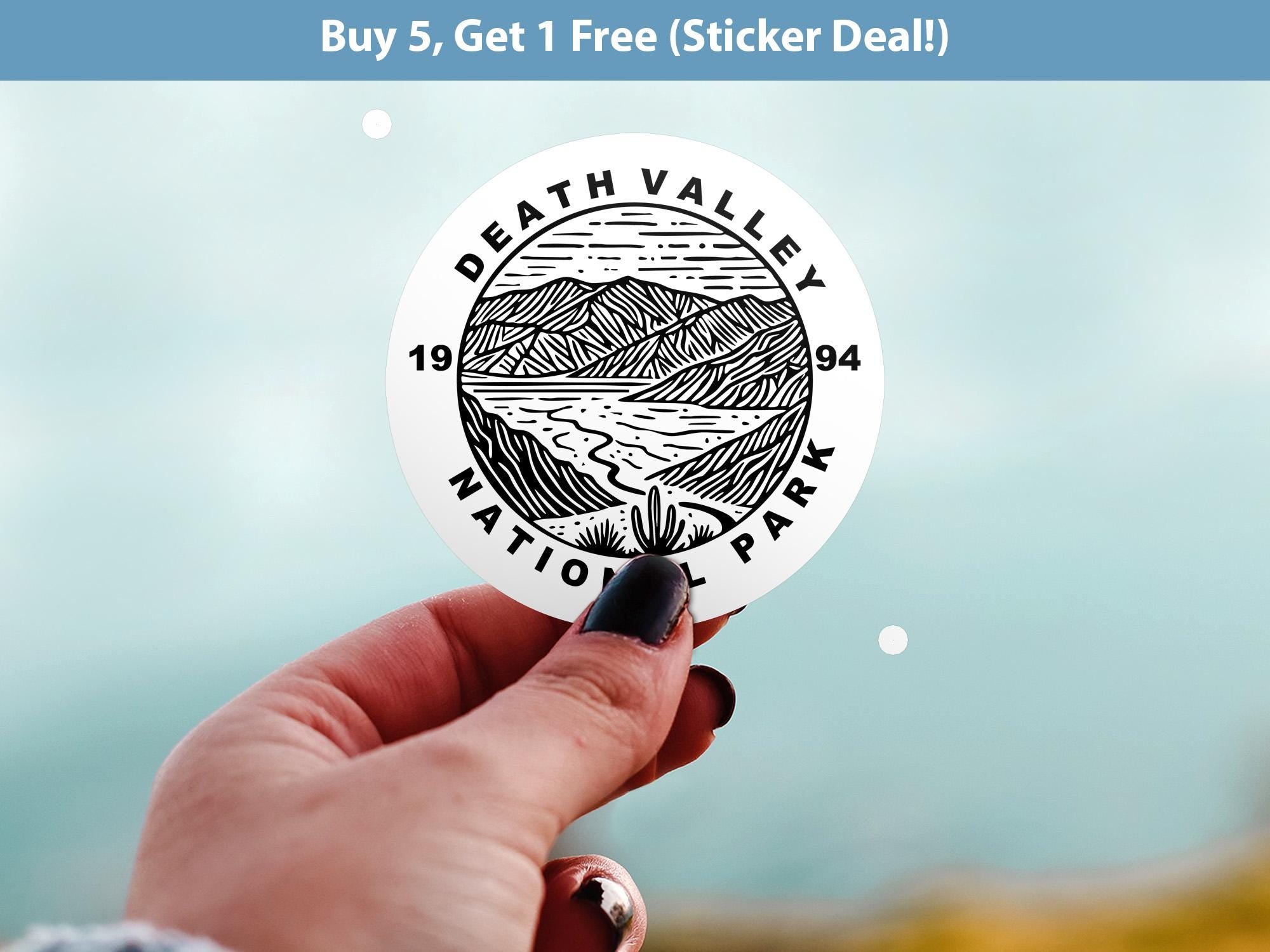 Death Valley National Park Sticker, Kiss-Cut Vinyl, Waterproof USA Decal Badge Collection
