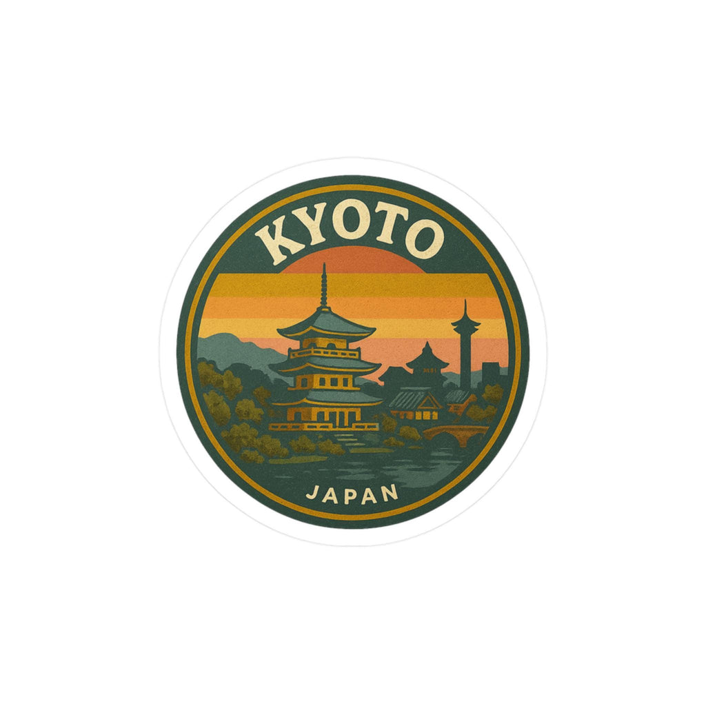 Kyoto Japan Sticker: Retro Travel Vinyl Decal - Waterproof