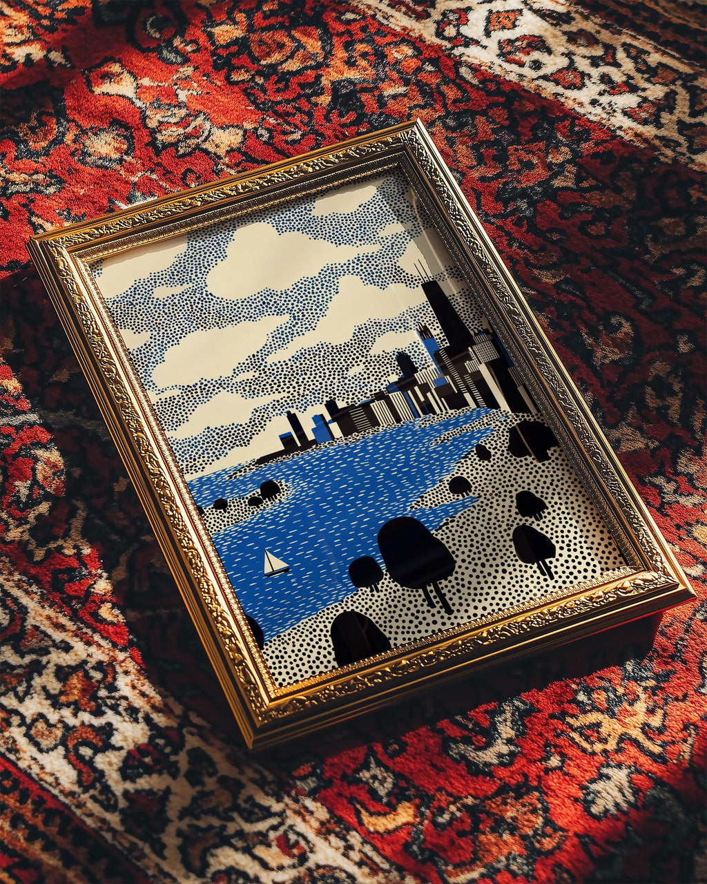 Chicago Illinois Wall Art Print, Pop Art Modern Poster Travel gift