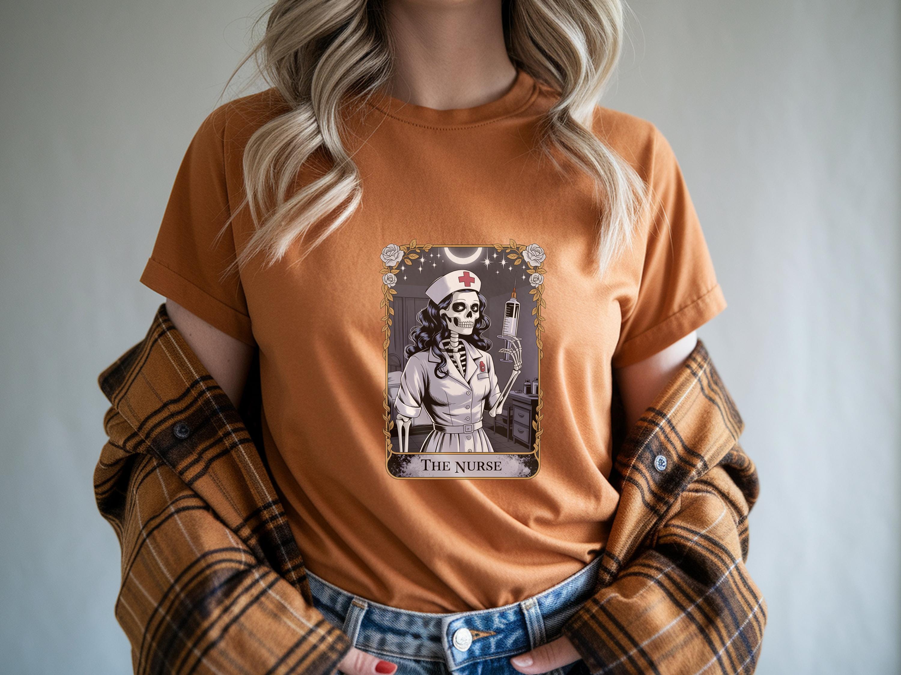 Halloween Skeleton Nurse Sweatshirt, Coffee Nurse Tee, Spooky RN Hoodie Medical Halloween Shirt, Cute Gift for nurse