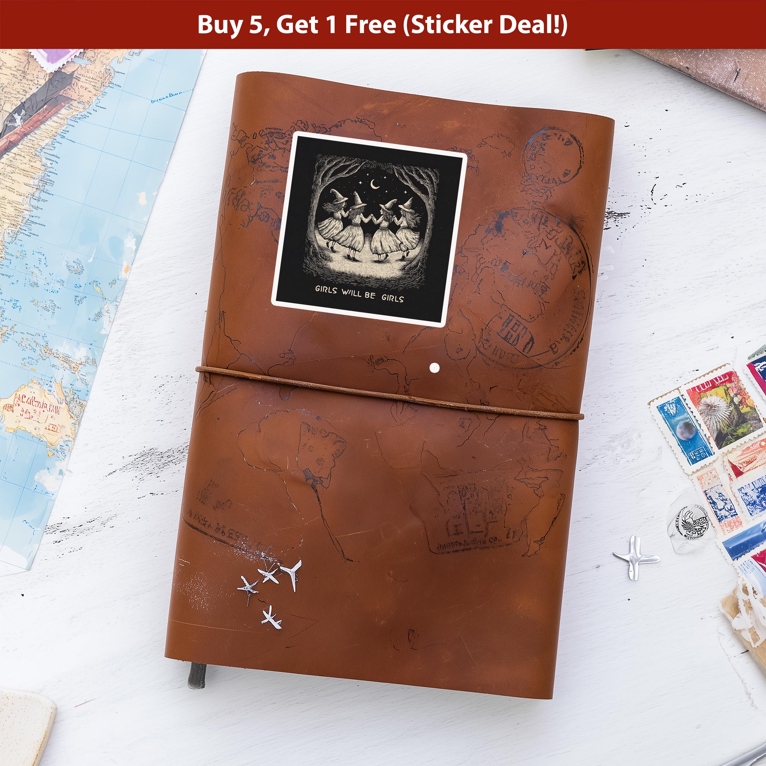 Girls Will Be Girls Sticker, Girls Will Be Girls Decal, Retro Sisterhood Magic Vinyl