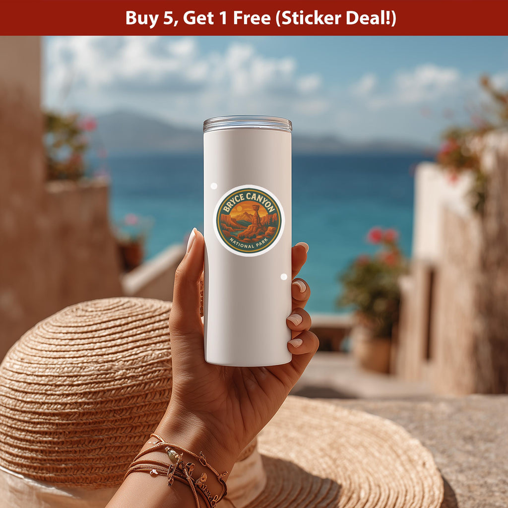 Bryce Canyon National Park Sticker, Retro Vinyl Waterproof Decal, Vintage USA Travel Collection