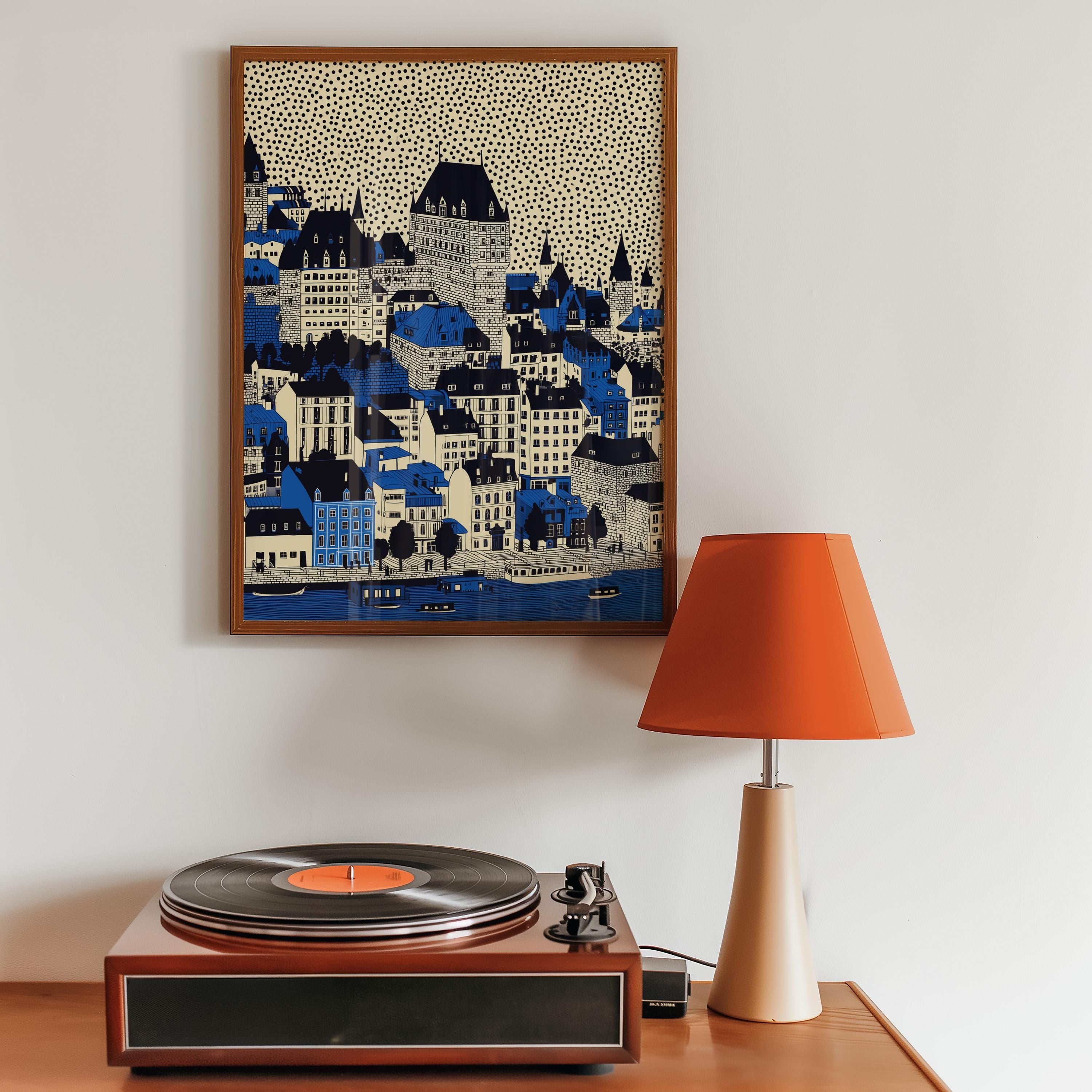 Quebec Wall Art Print, Pop Art Modern Large Size Poster Travel Gift Canvas Canada
