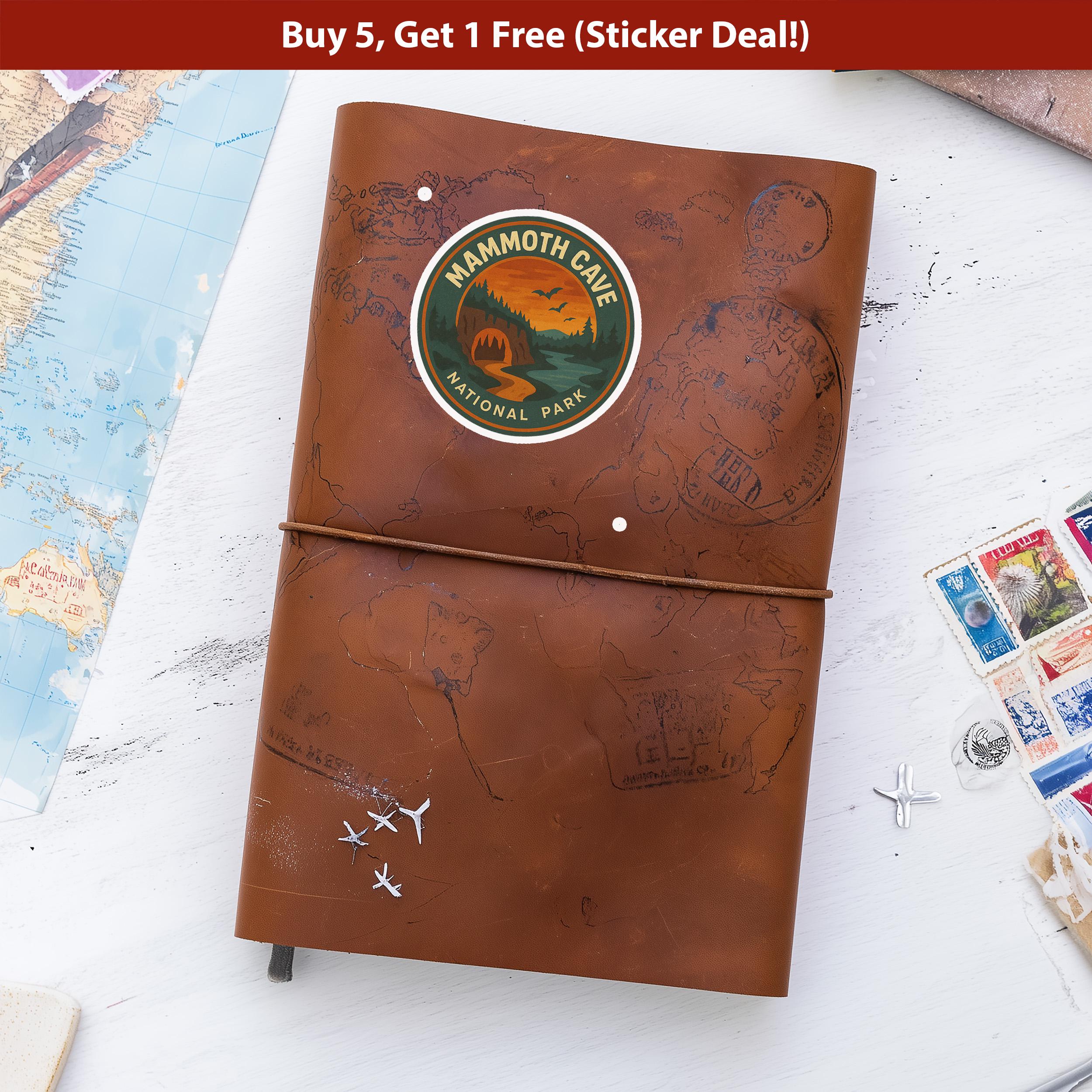 Mammoth Cave National Park Sticker, Retro Vinyl Waterproof Decal, Vintage USA Travel Collection