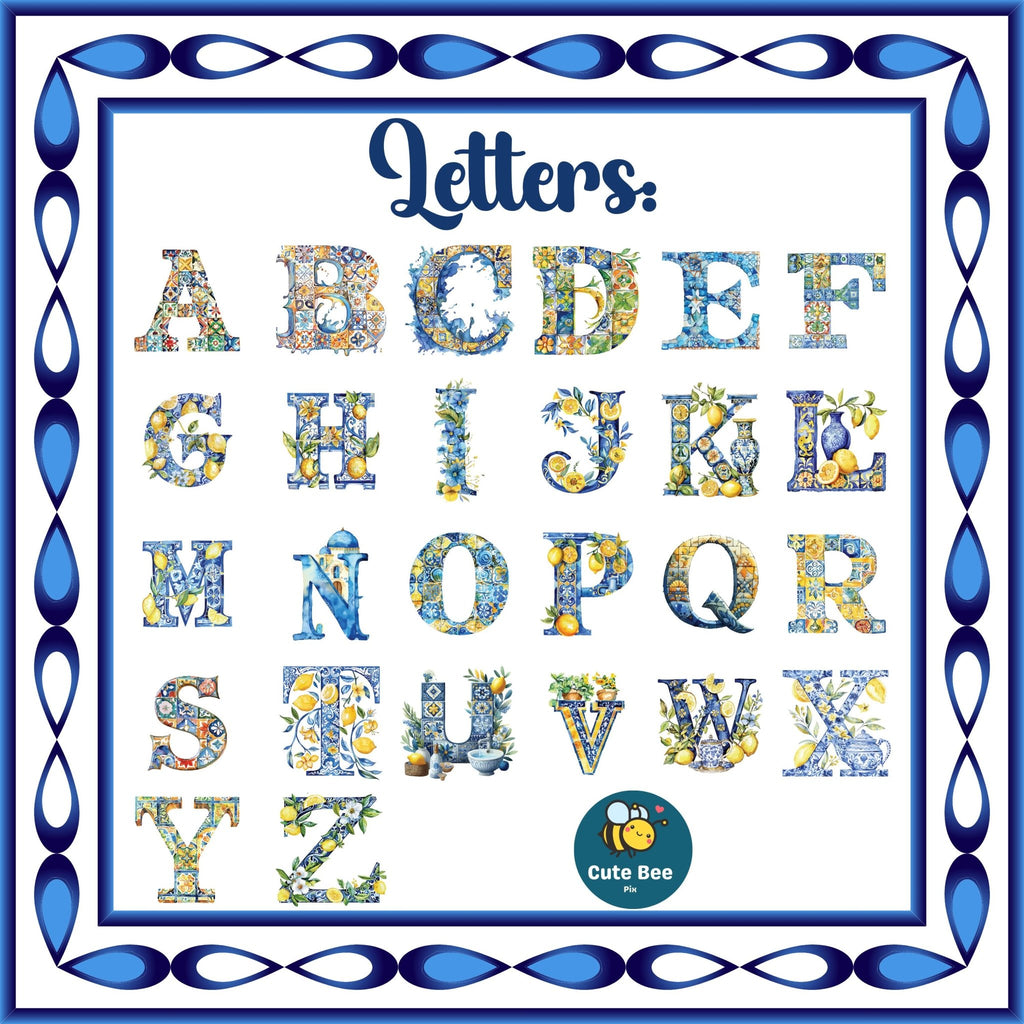 Custom Initial Ornament Name, Letter H, Personalized Portuguese Tile Monogram Christmas Gift Mediterranean Keepsake - CuteBeePix