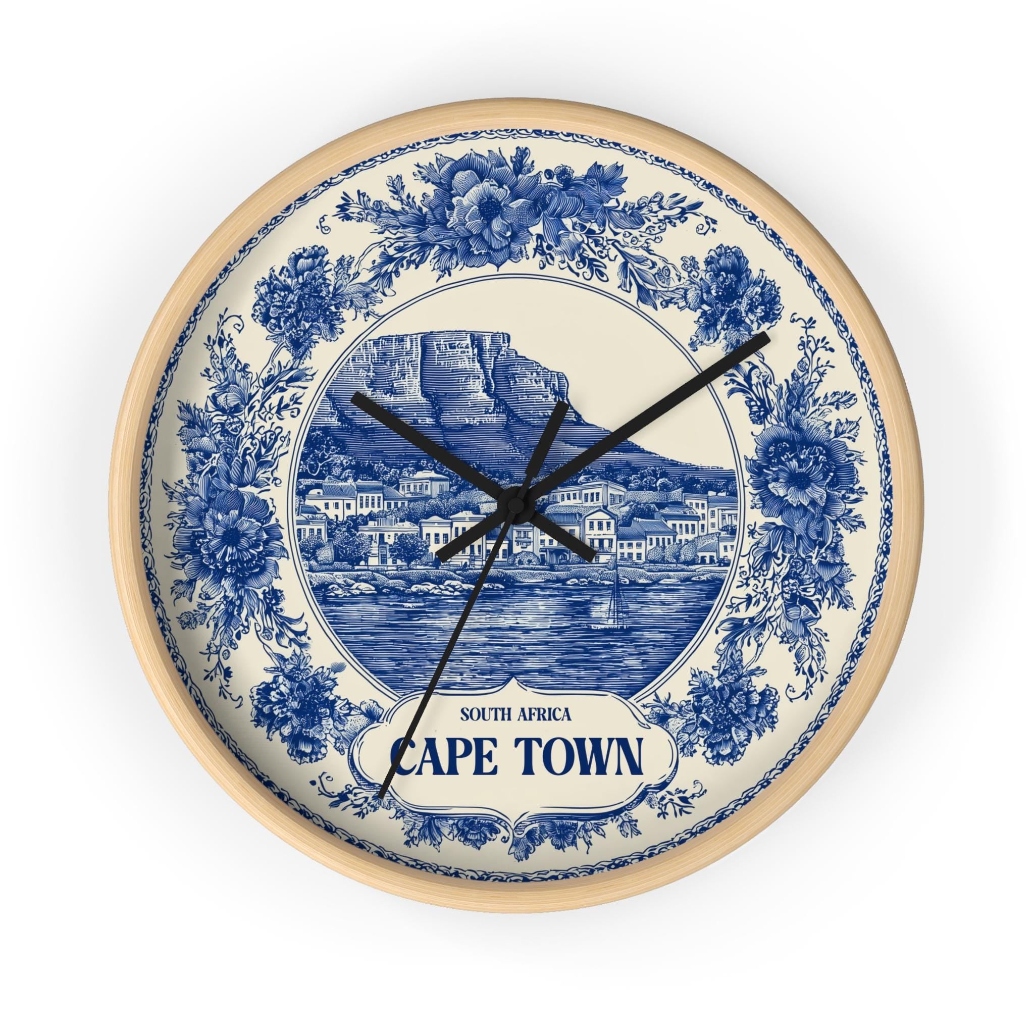 Cancun Mexico Wall Clock, Delf style Home Decor, Vintage City Travel Keepsake Art