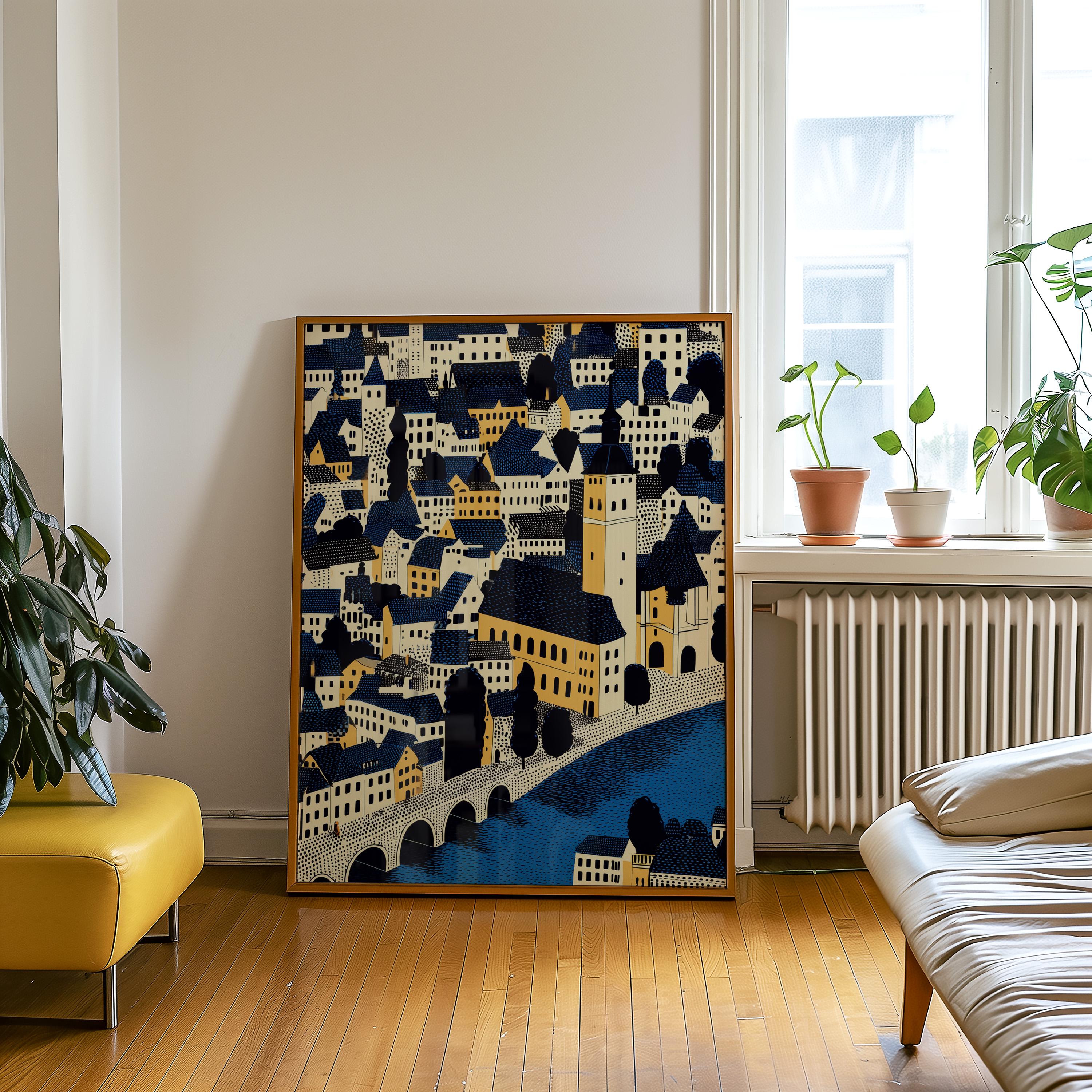 Heidelberg Germany Wall Art Print, Pop Art Modern Poster Travel Gift Canvas
