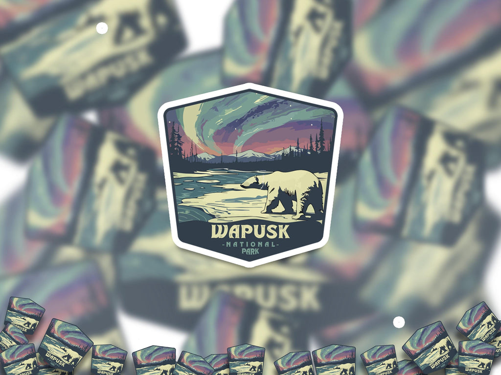 Wapusk National Park Sticker, Vinyl Canada Manitoba, Retro Water Bottle Decal Hiking
