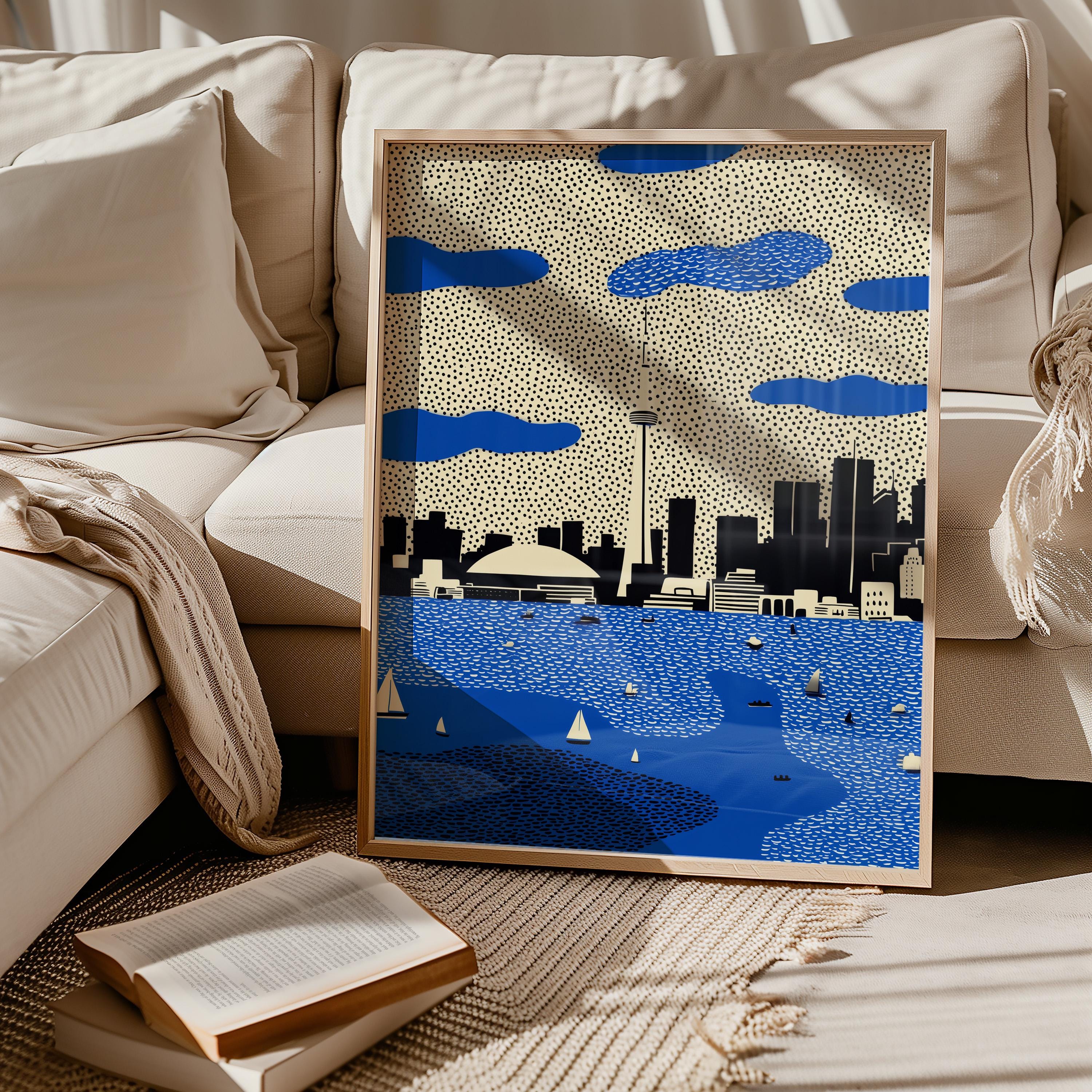 Toronto Canada Wall Art Print, Pop Art Modern Poster Japanese Travel Gift Canvas