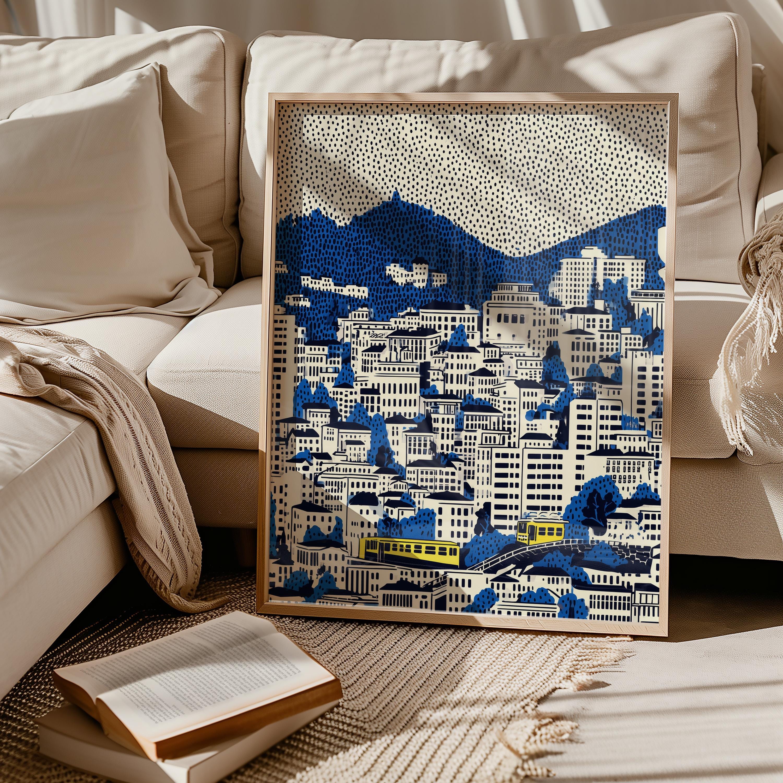 Wellington New Zealand Wall Art Print, Pop Art Modern Poster Travel gift