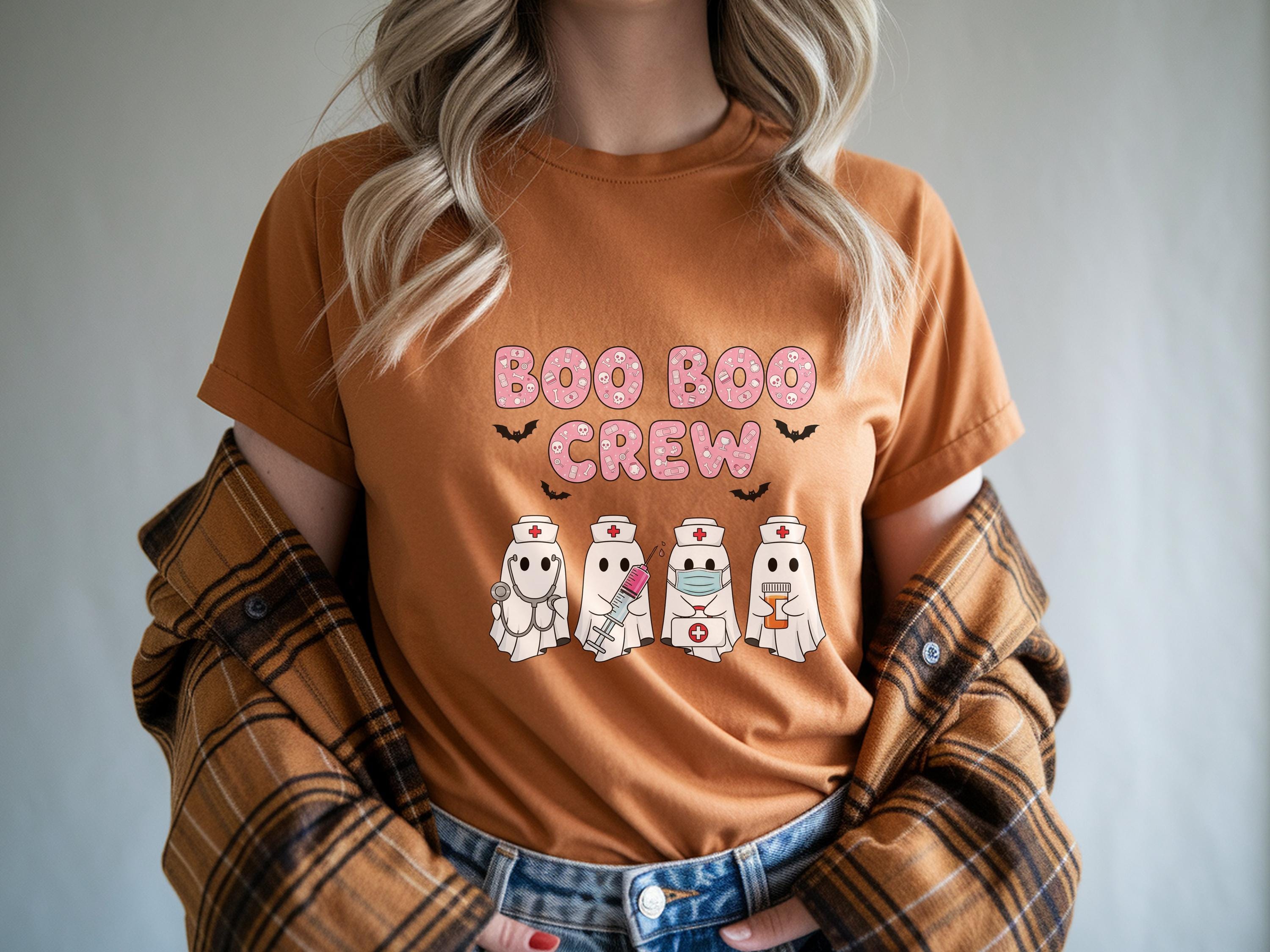 Boo Boo Crew Halloween Nurse Ghost Sweatshirt, Medical crew Shirt, Funny Fall Spooky Season Gift for Nurse or Healthcare Worker