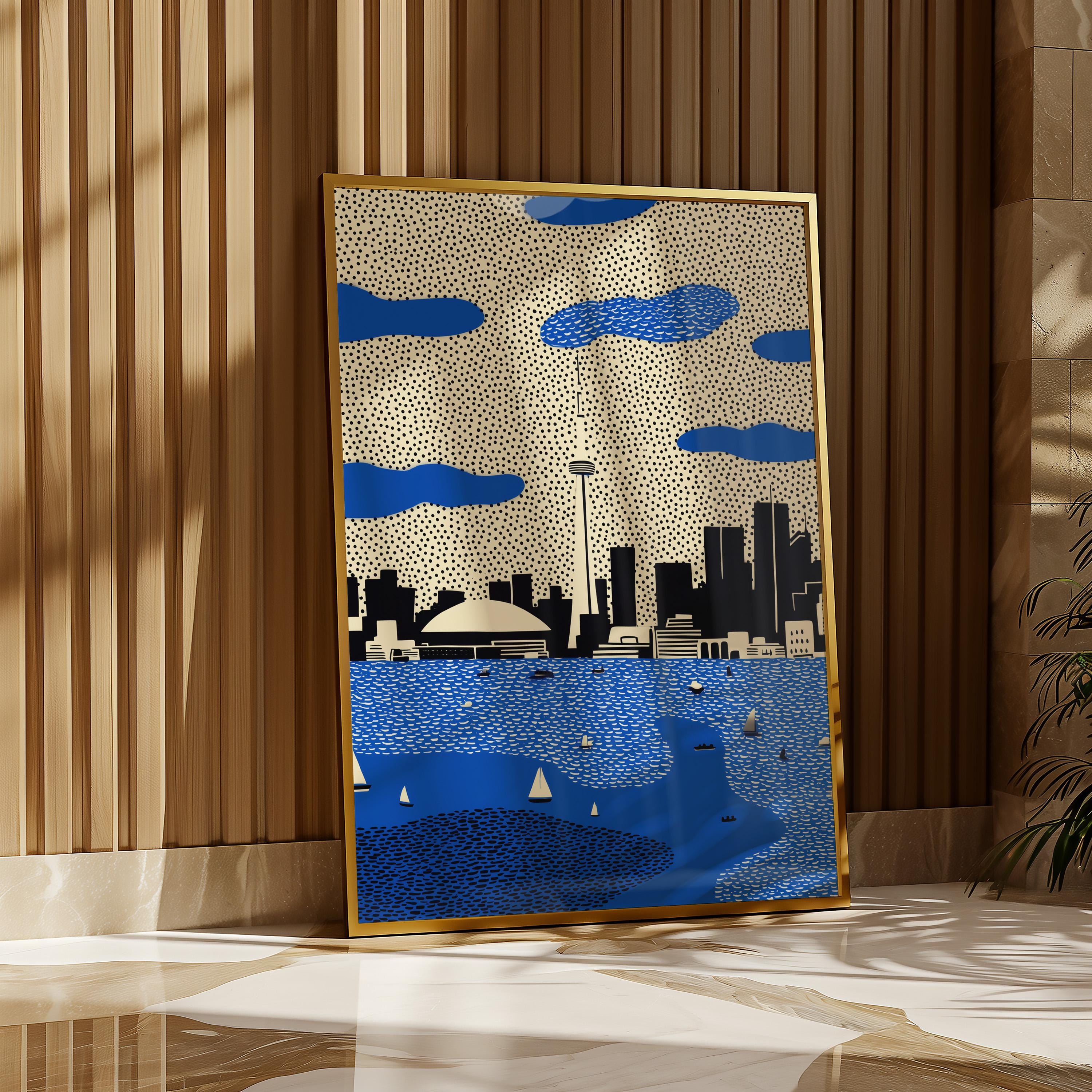 Toronto Canada Wall Art Print, Pop Art Modern Poster Japanese Travel Gift Canvas