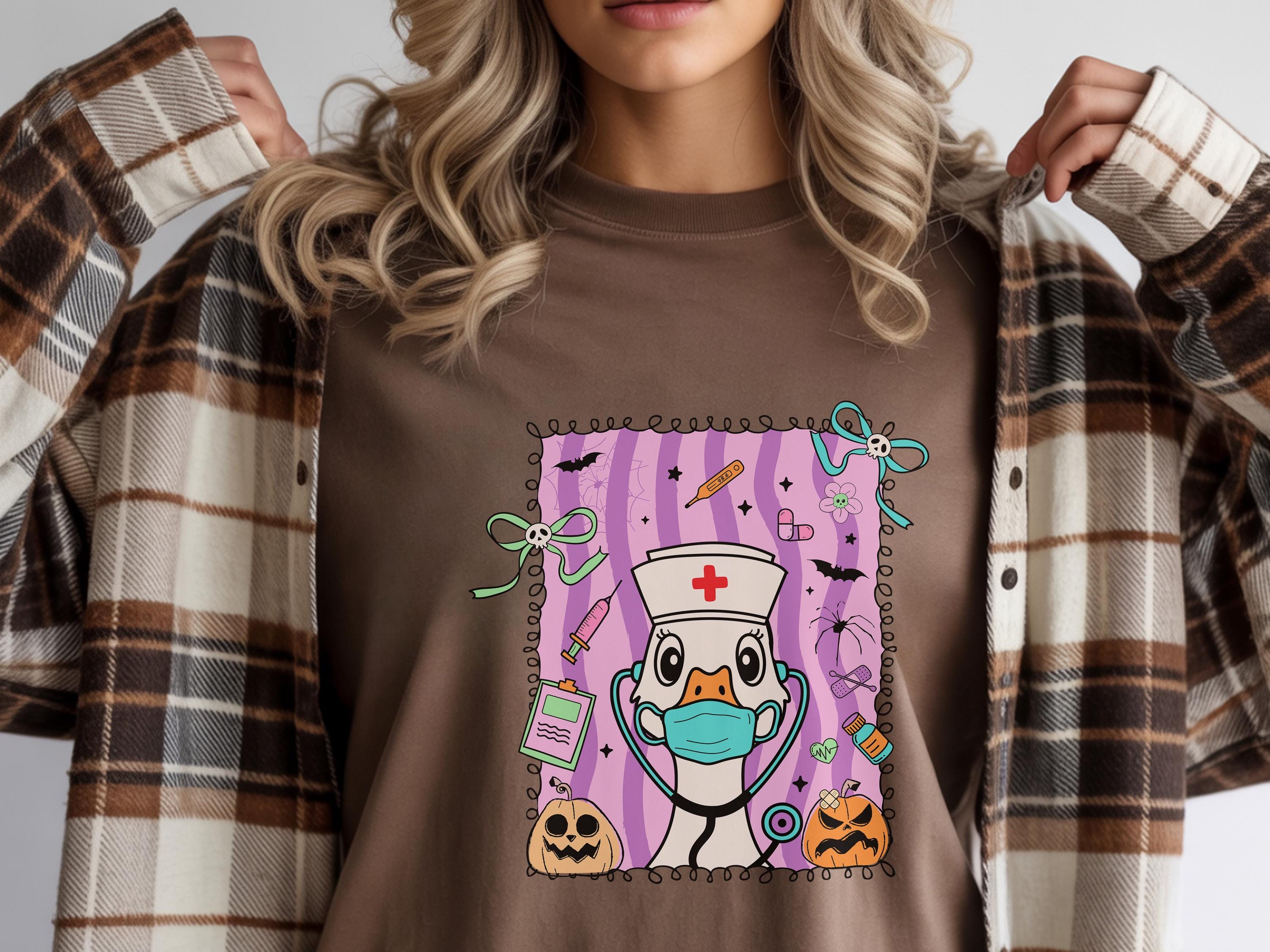 Silly Goose Nurse Halloween Shirt, Halloween Sweatshift gift for Nurse & Healthcare Crew, Spooky Season top