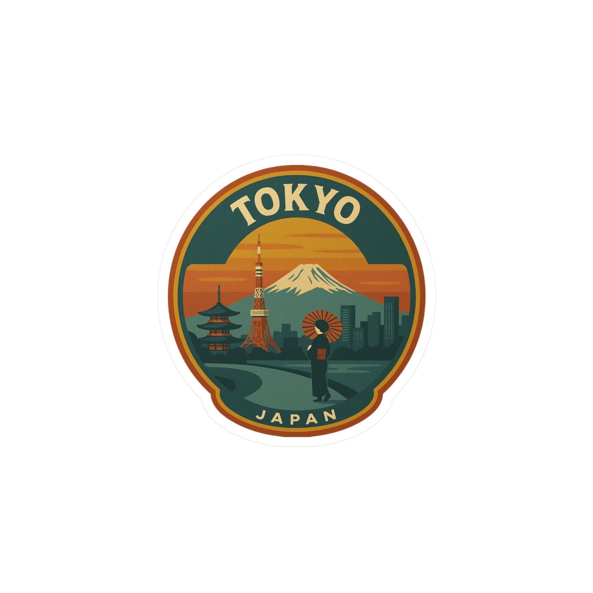 Tokyo Vinyl Sticker Decals: Japanese Retro Travel Theme
