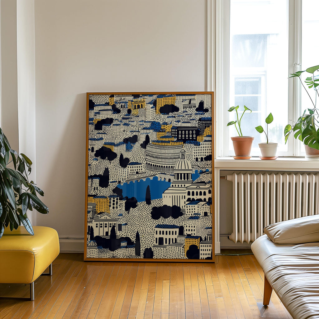 Rome Italy Wall Art Print, Pop Art Modern Poster Travel gift