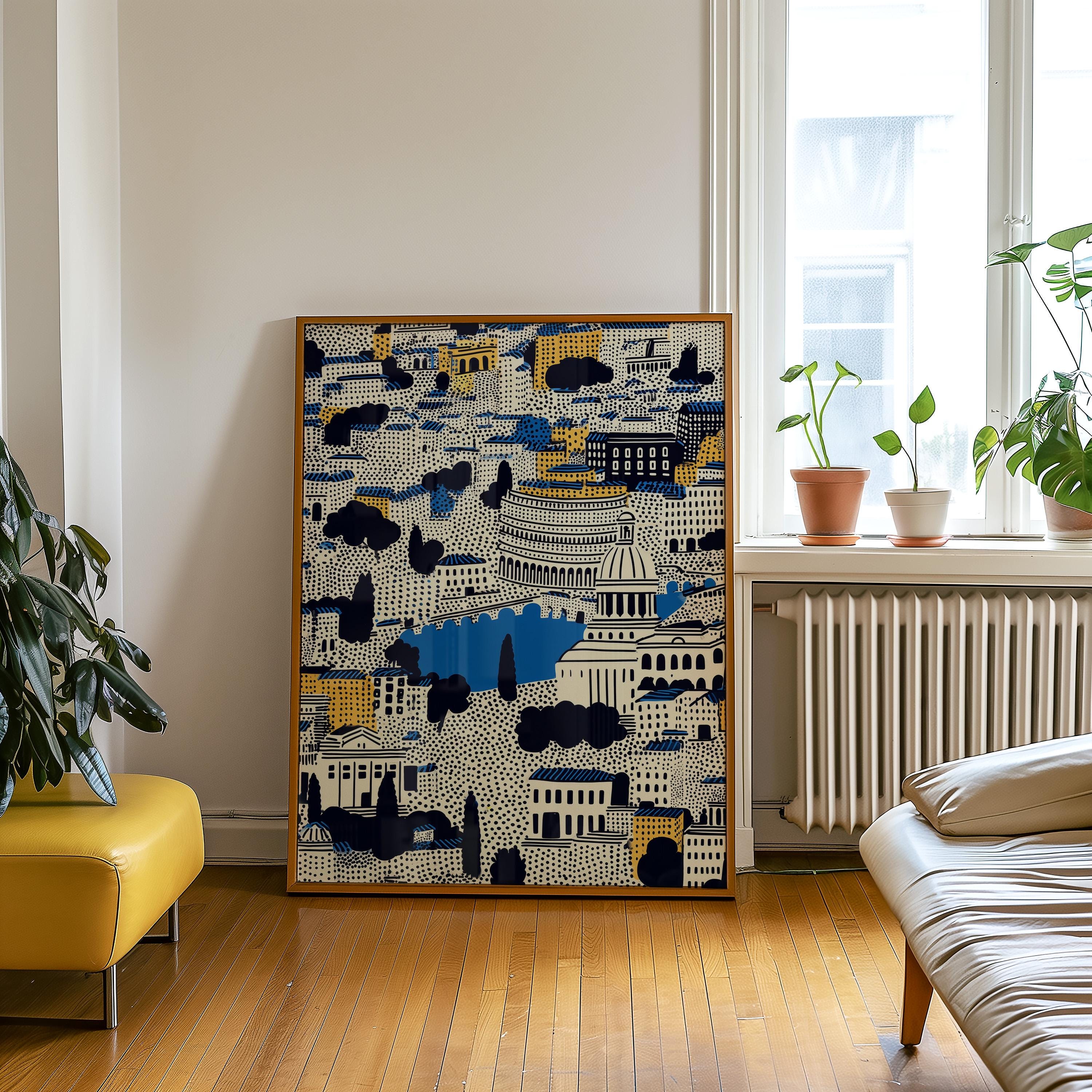 Rome Italy Wall Art Print, Pop Art Modern Poster Travel gift
